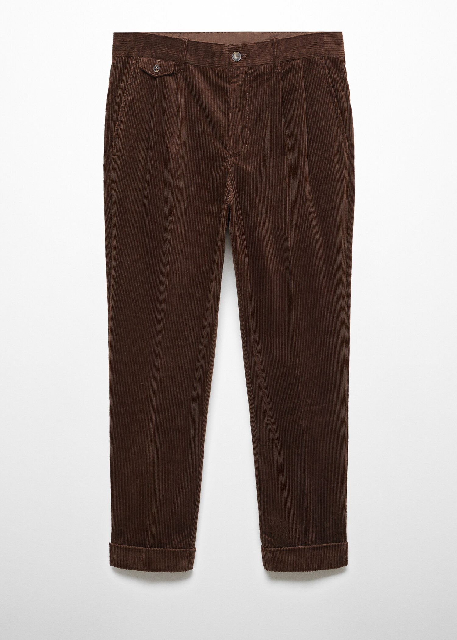 Вельветовые брюки regular fit из хлопка - Изделие без модели