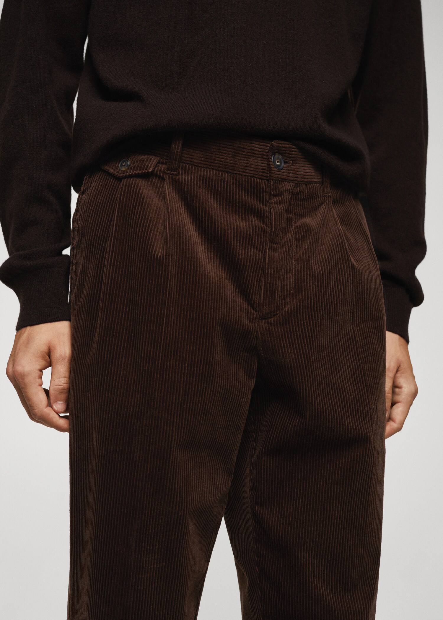 Вельветовые брюки regular fit из хлопка - Деталь изделия 1