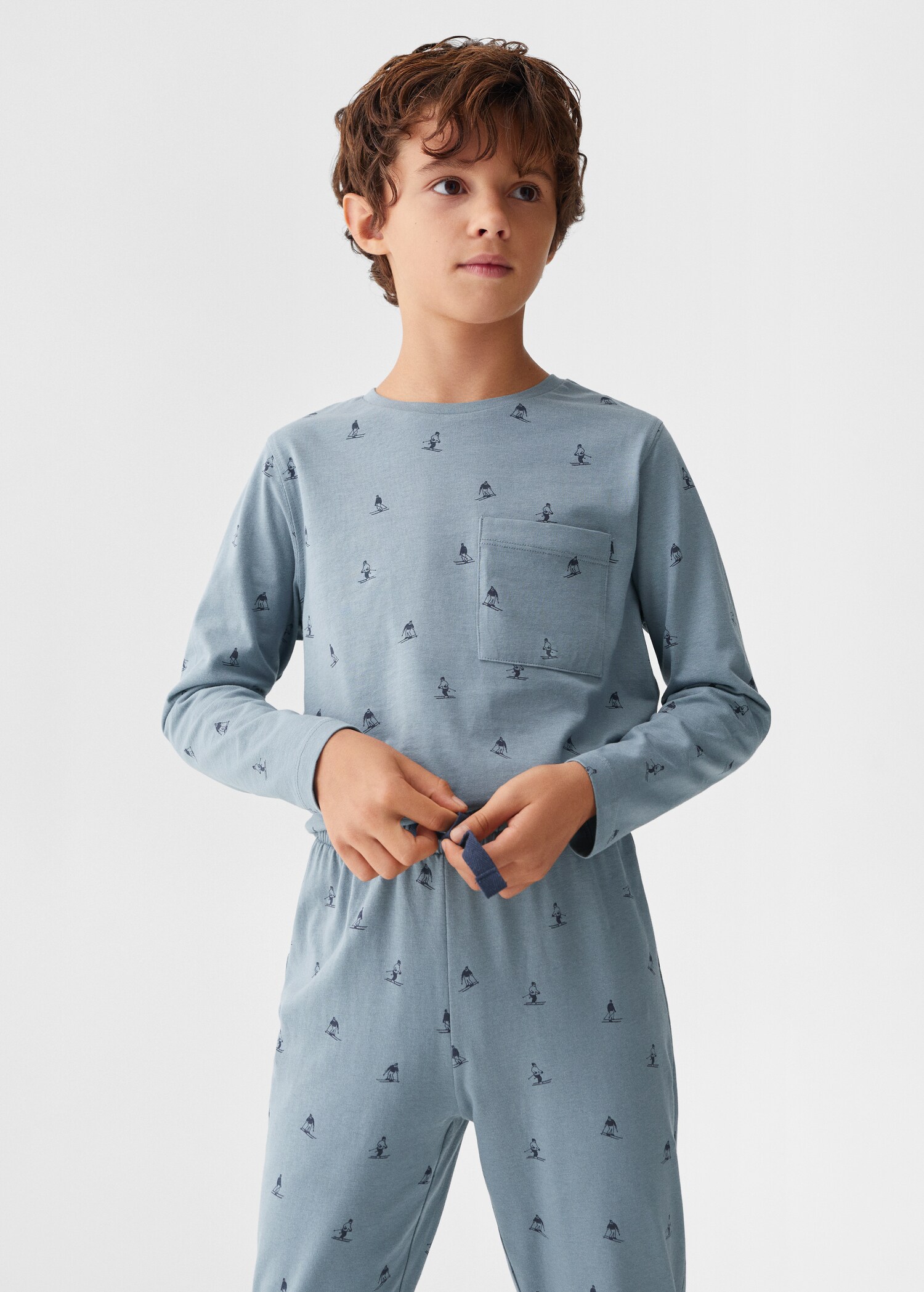 Printed long pyjamas - Medium plane