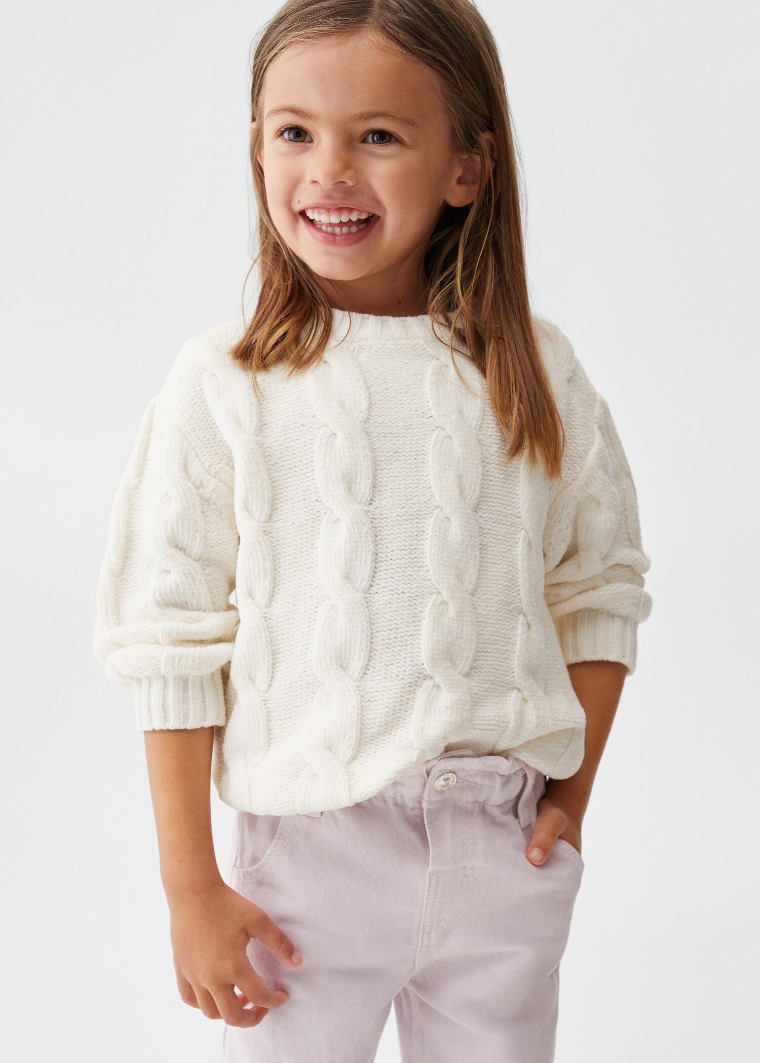 Pull-over maille chenille - Plan moyen