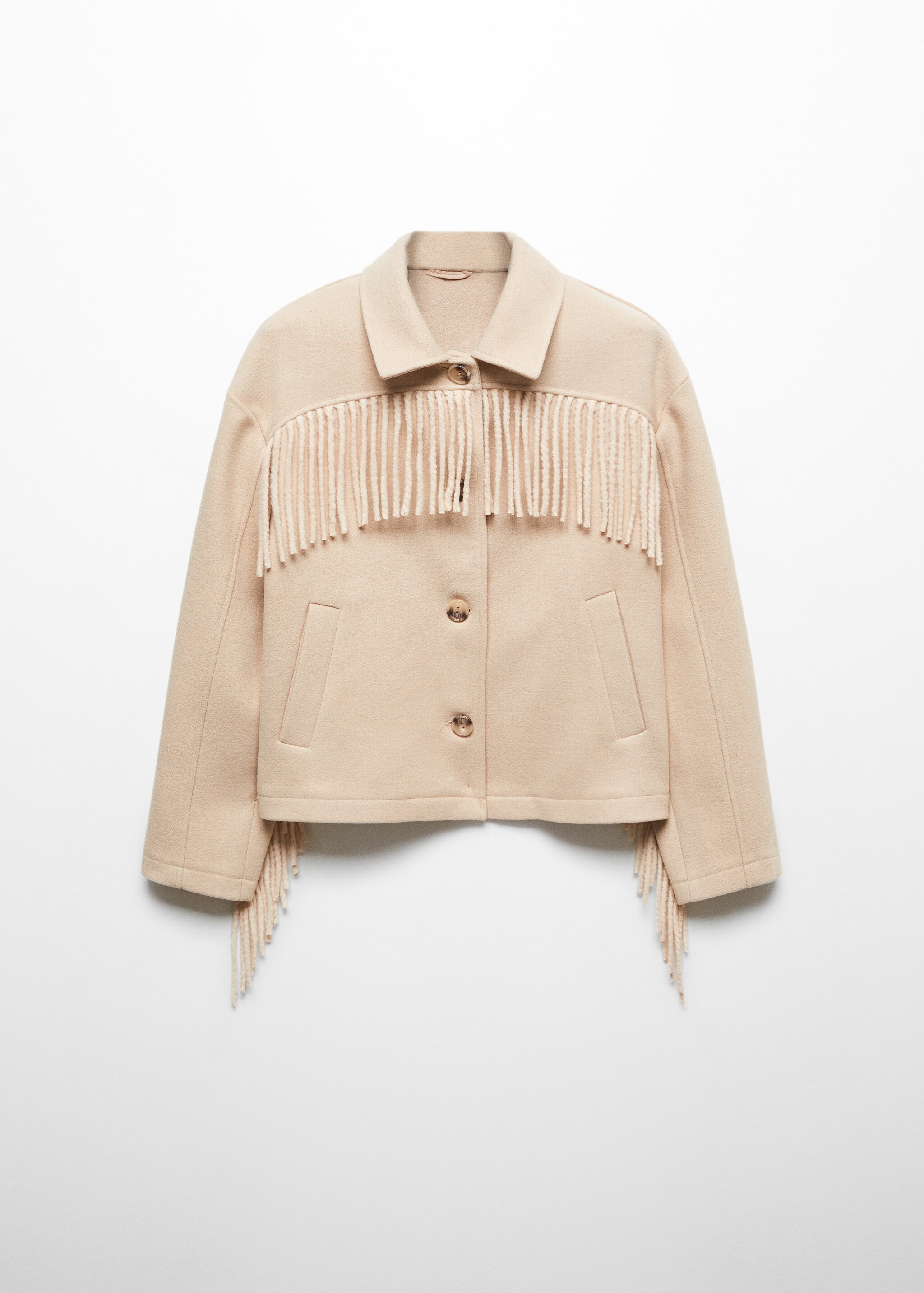 Fringed wool-blend  jacket - Article without model