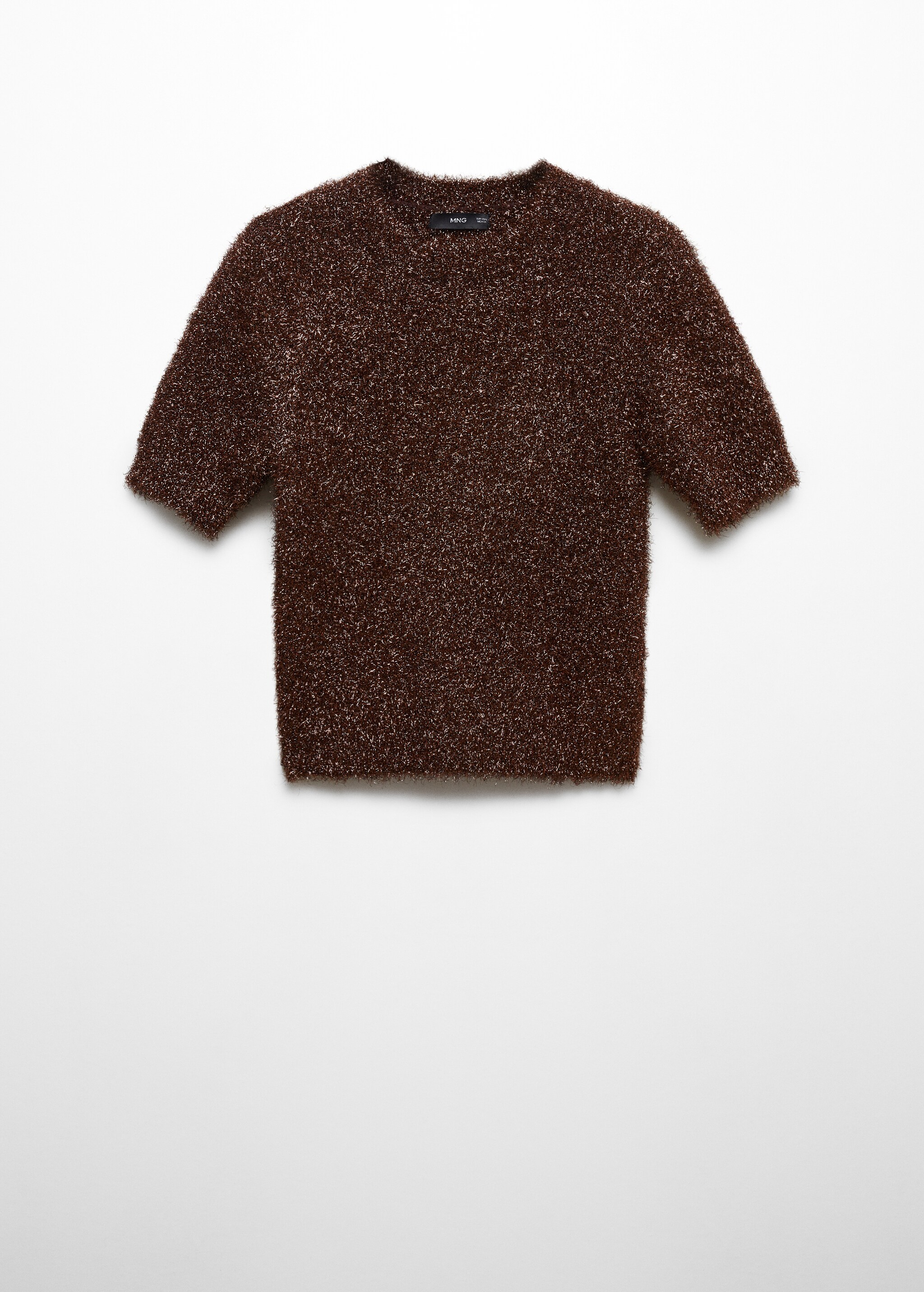 Short-sleeved lurex sweater - Articol fără model