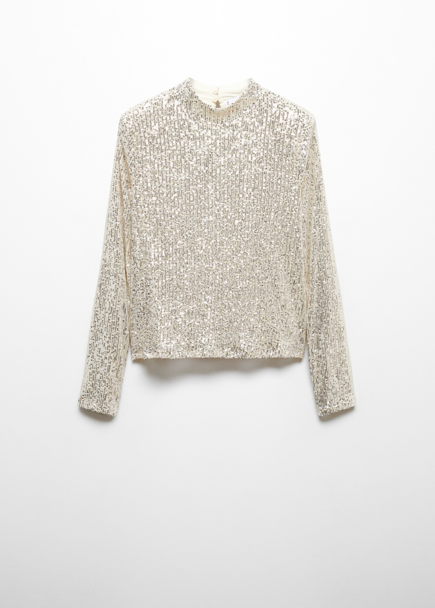 Sequined turtleneck t-shirt  - Article without model