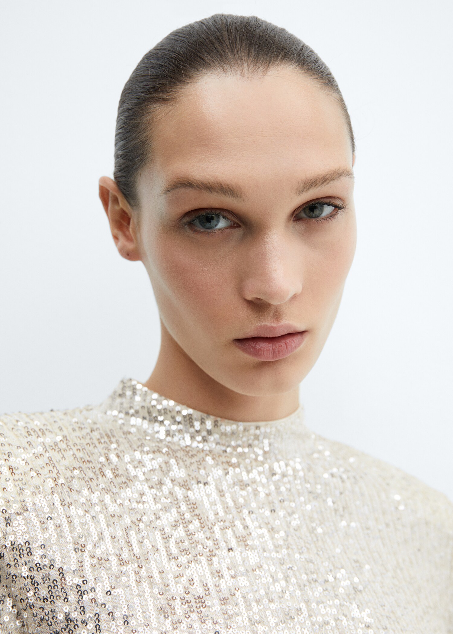 Sequined turtleneck t-shirt  - Details of the article 1