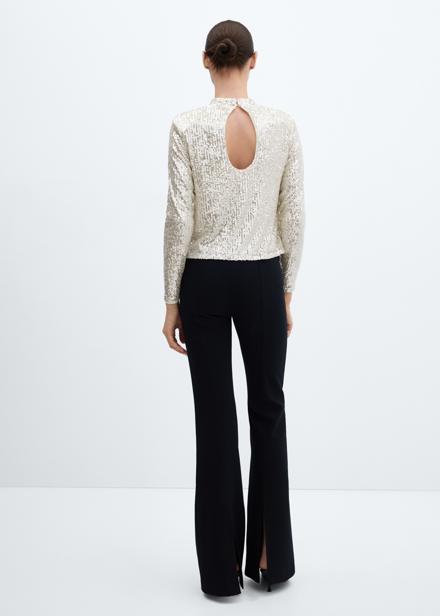 Sequined turtleneck t-shirt  - Reverse of the article