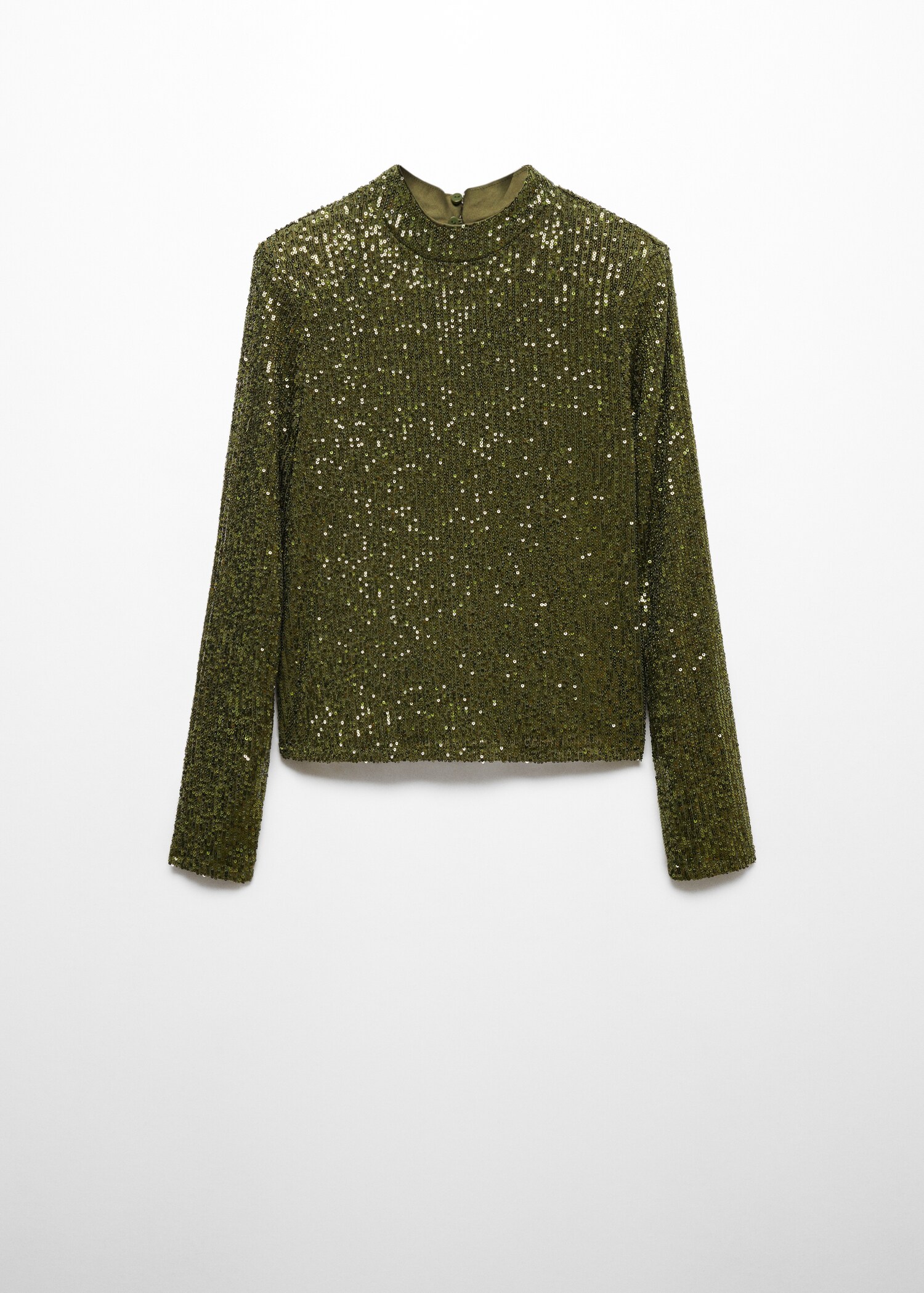Sequined turtleneck t-shirt  - Article without model