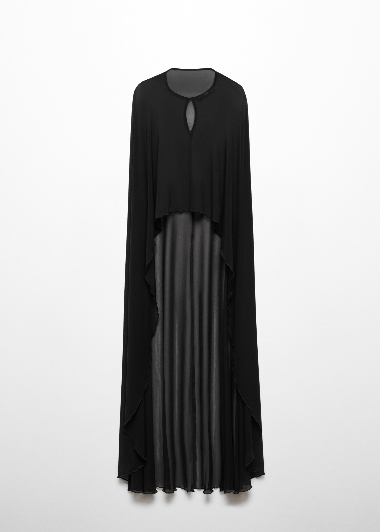 Asymmetric semi-transparent cape - Article without model