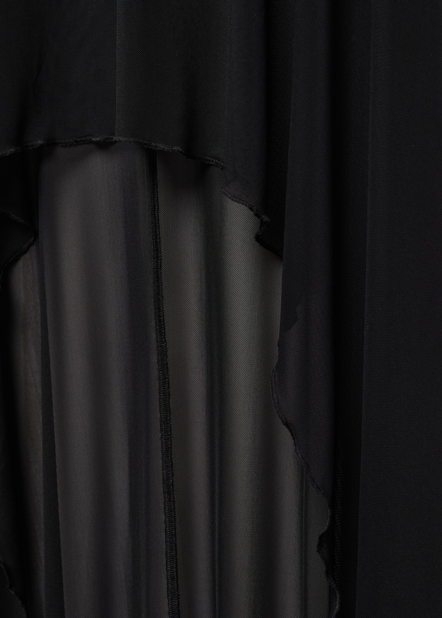 Asymmetric semi-transparent cape - Details of the article 8