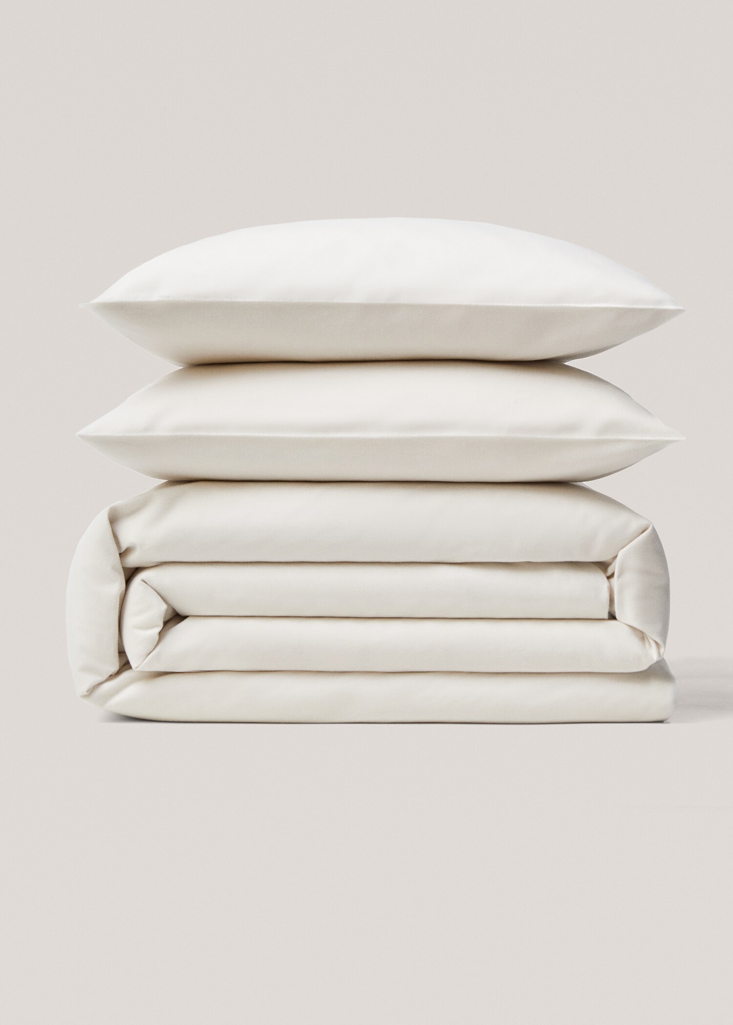 Effen flanellen dekbedovertrek Bed 180/200 cm - Artikel zonder model