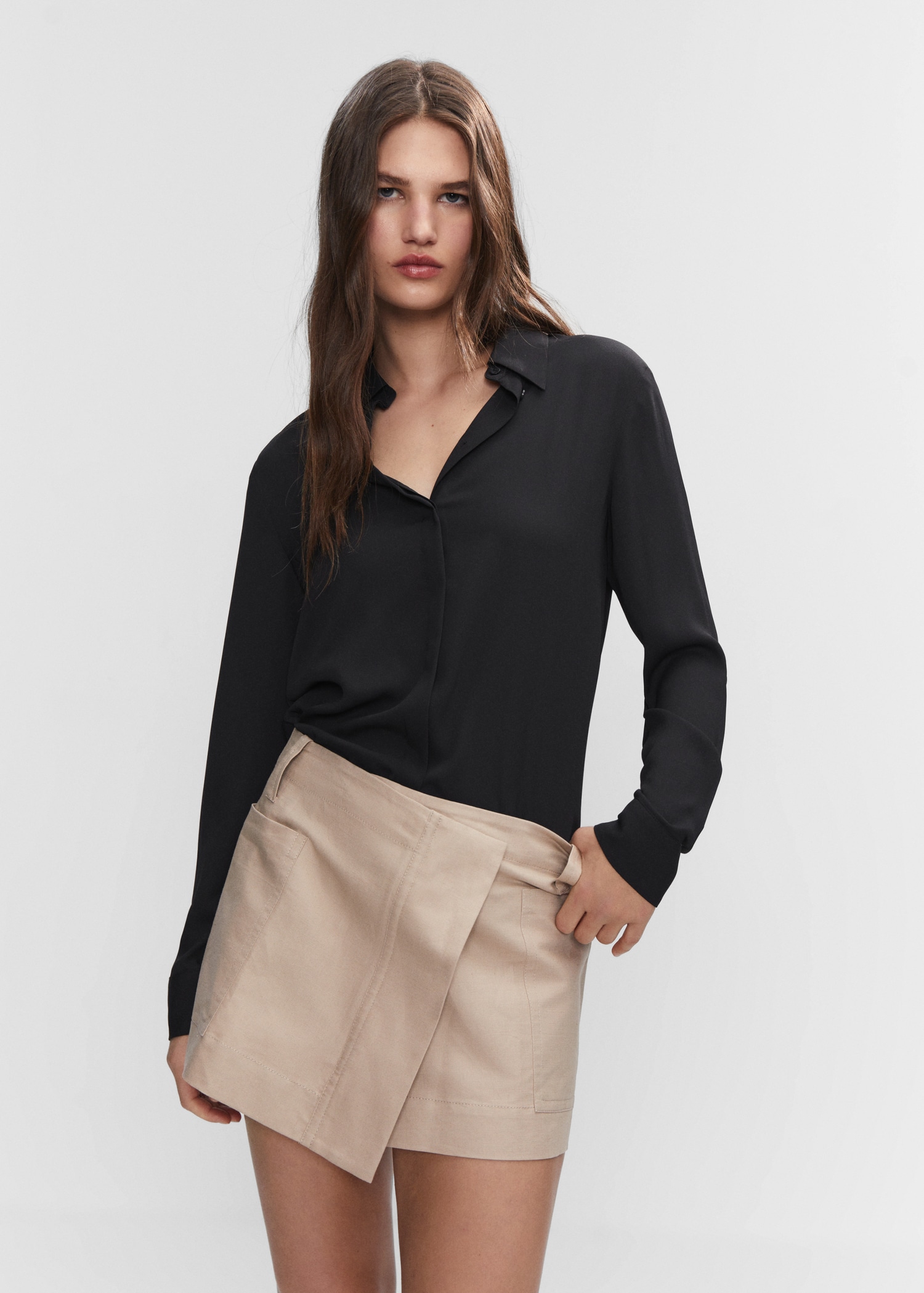 Regular flowy shirt - Medium plane