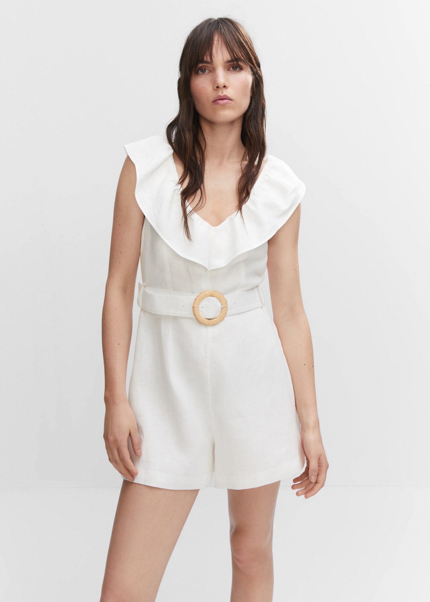 Combinaison lin ceinture  - Plan moyen