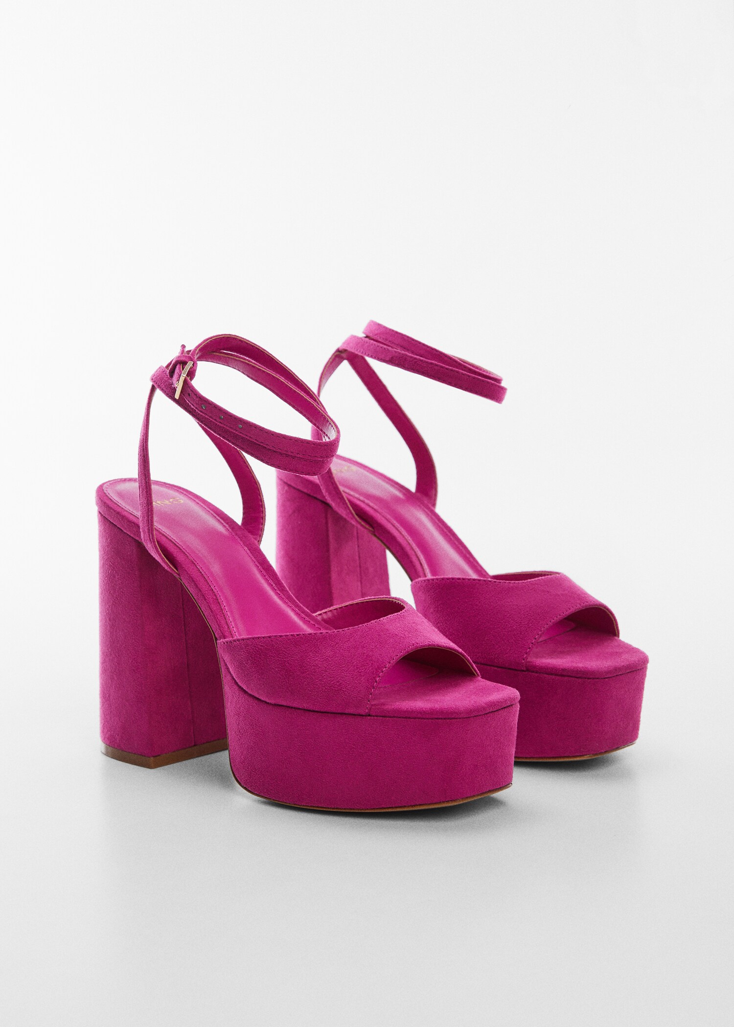 Platform ankle-cuff sandals - Medium plane