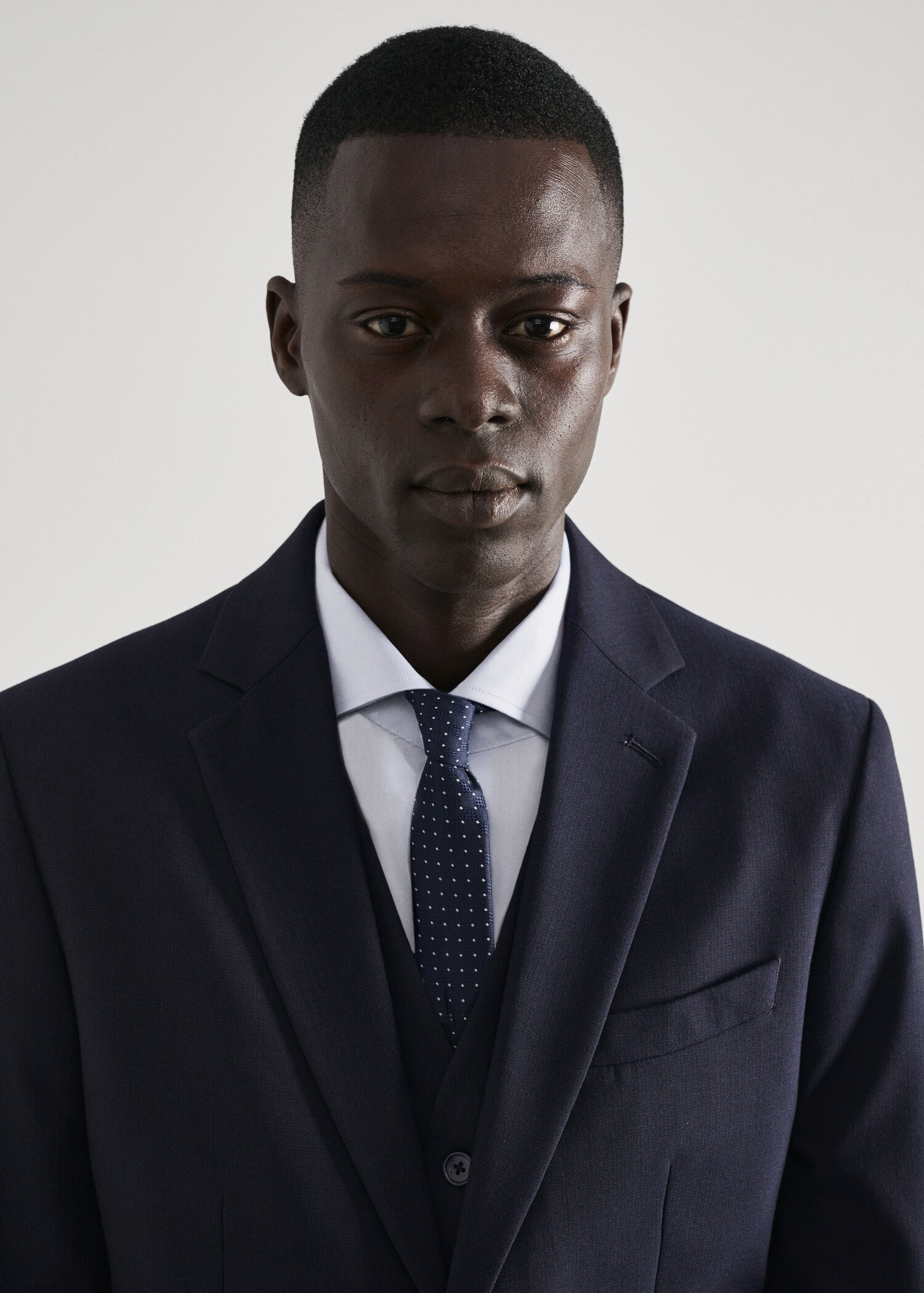 Stretch fabric slim-fit suit jacket - Details of the article 1