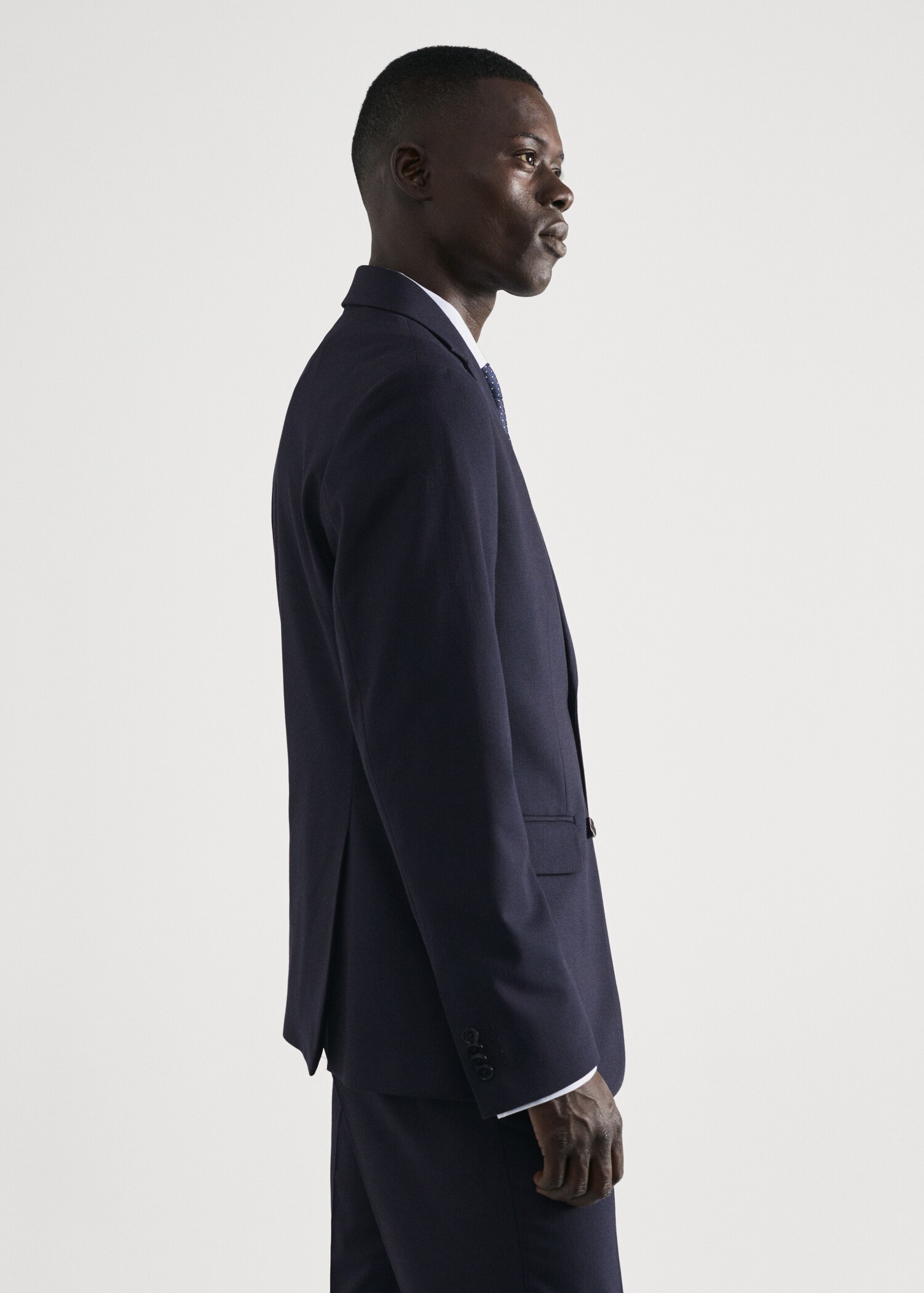 Stretch fabric slim-fit suit jacket - Details of the article 2
