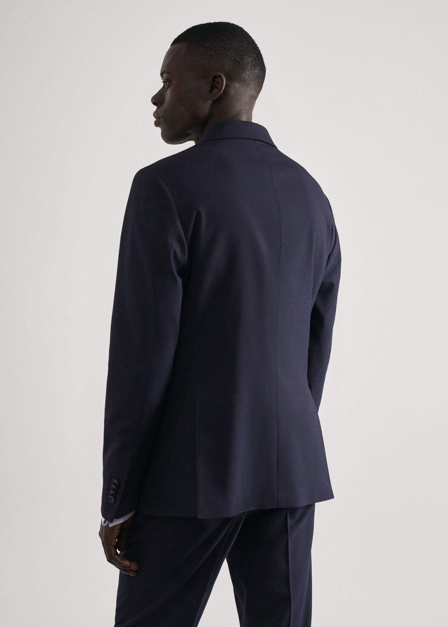 Stretch fabric slim-fit suit jacket - Reverse of the article