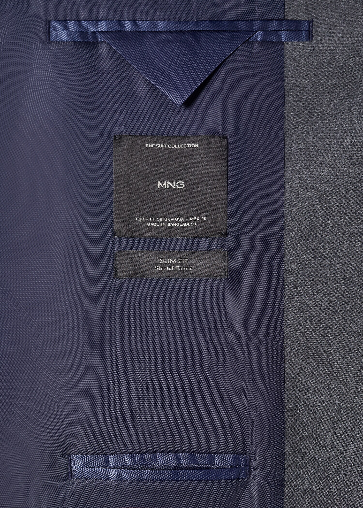 Stretch fabric slim-fit suit jacket - Details of the article 0