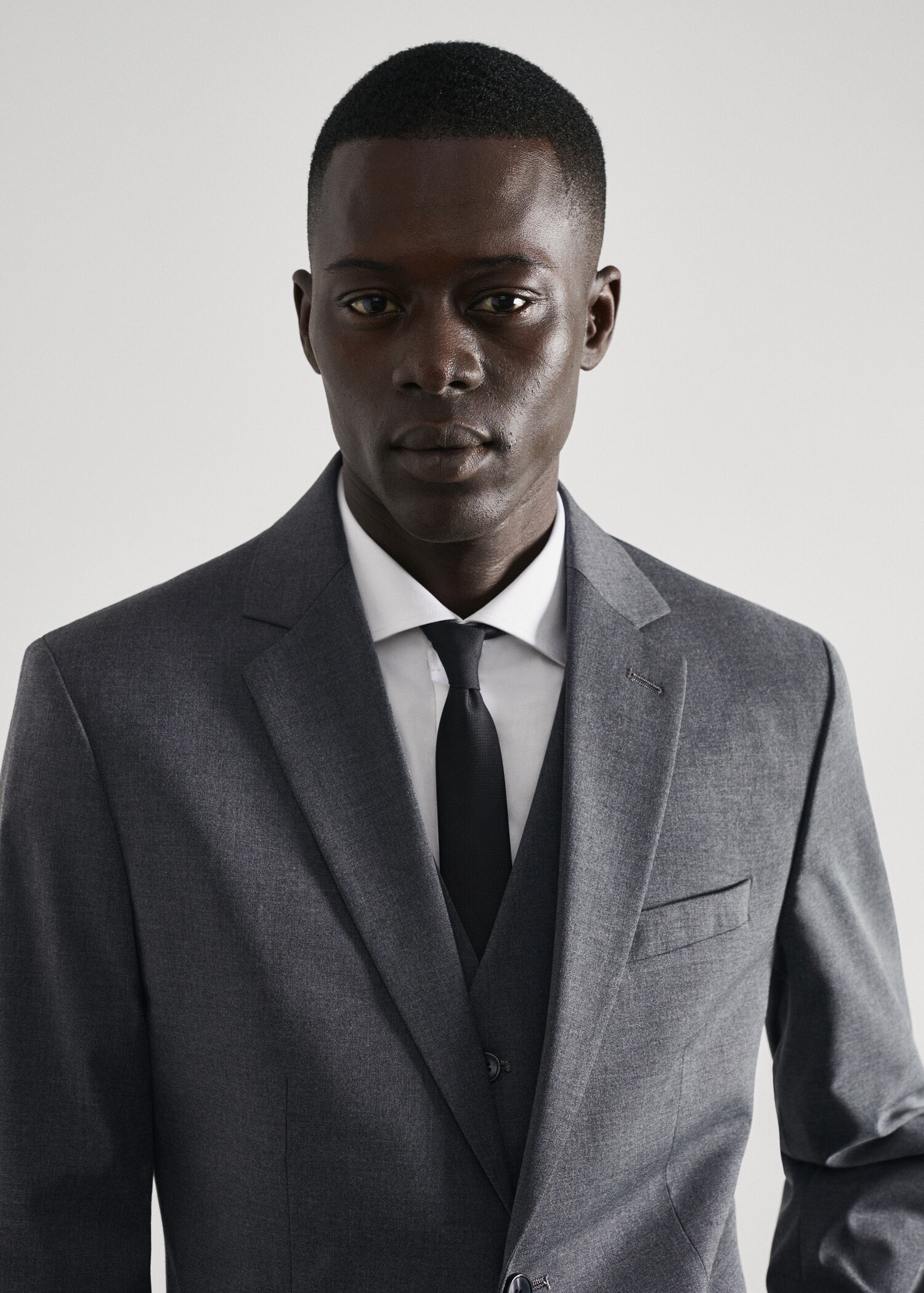 Stretch fabric slim-fit suit jacket - Details of the article 1