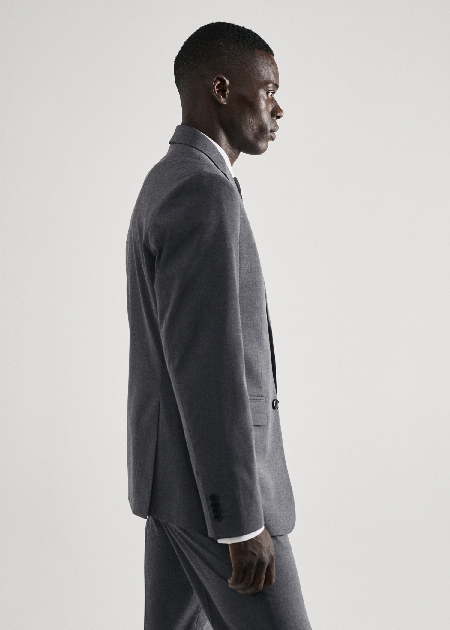 Stretch fabric slim-fit suit jacket - Details of the article 2