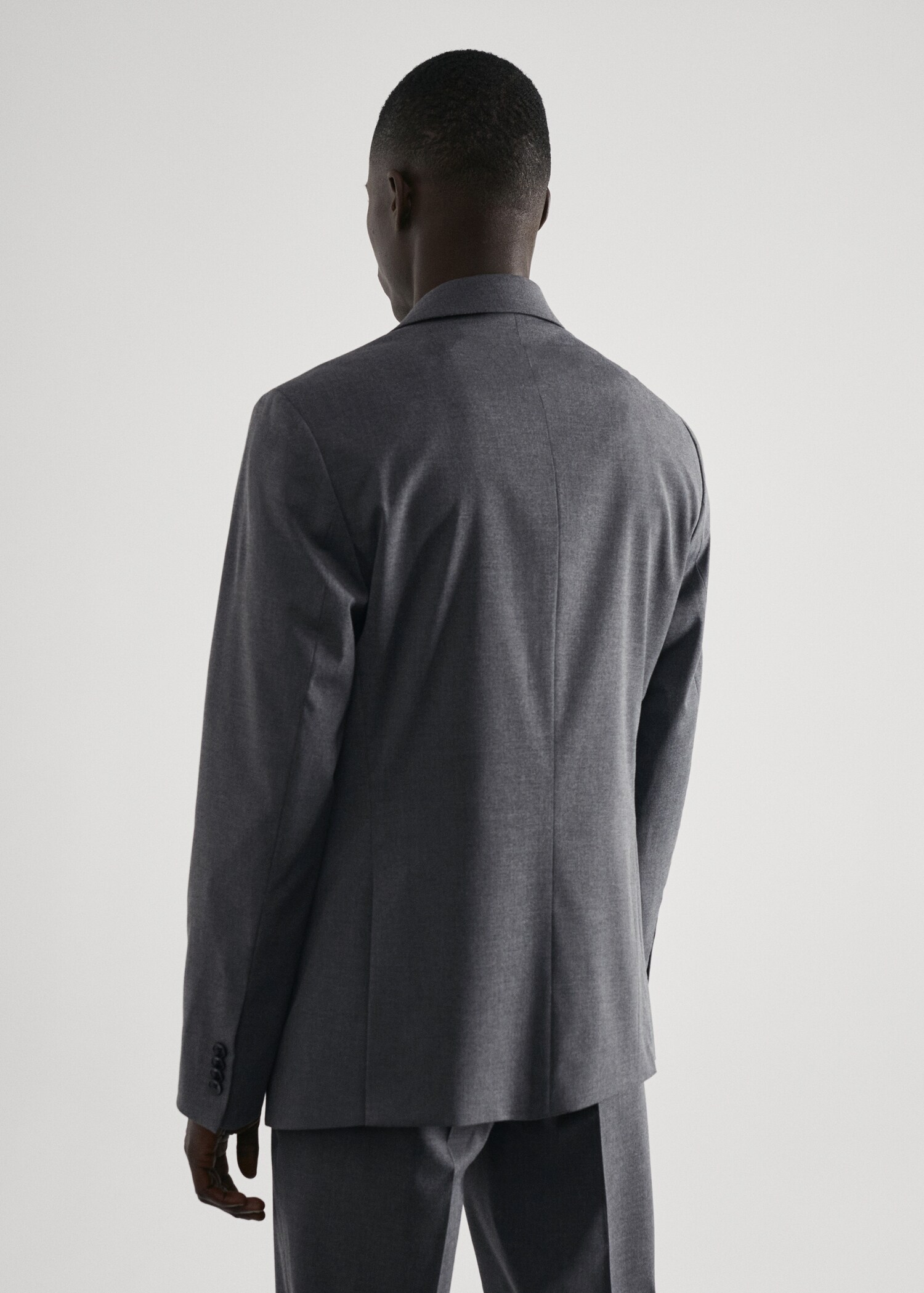 Stretch fabric slim-fit suit jacket - Reverse of the article