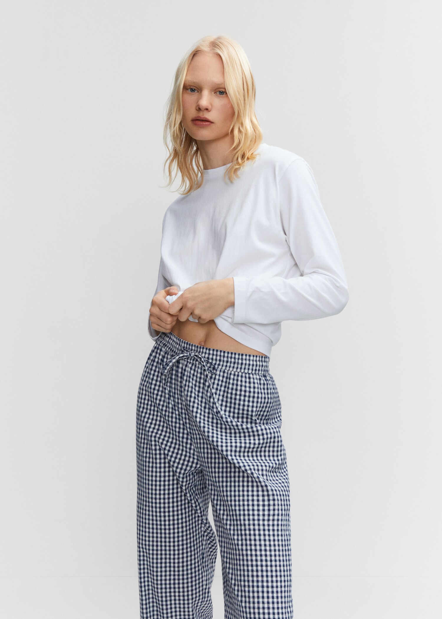 Pyjama long imprimé - Plan moyen
