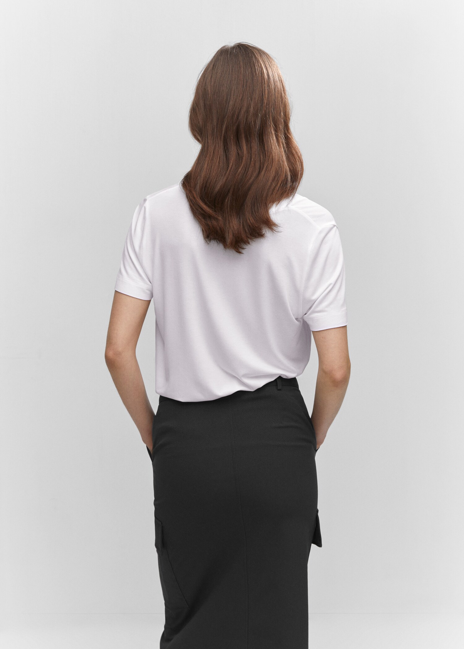 T-shirt col en V - Verso de l’article