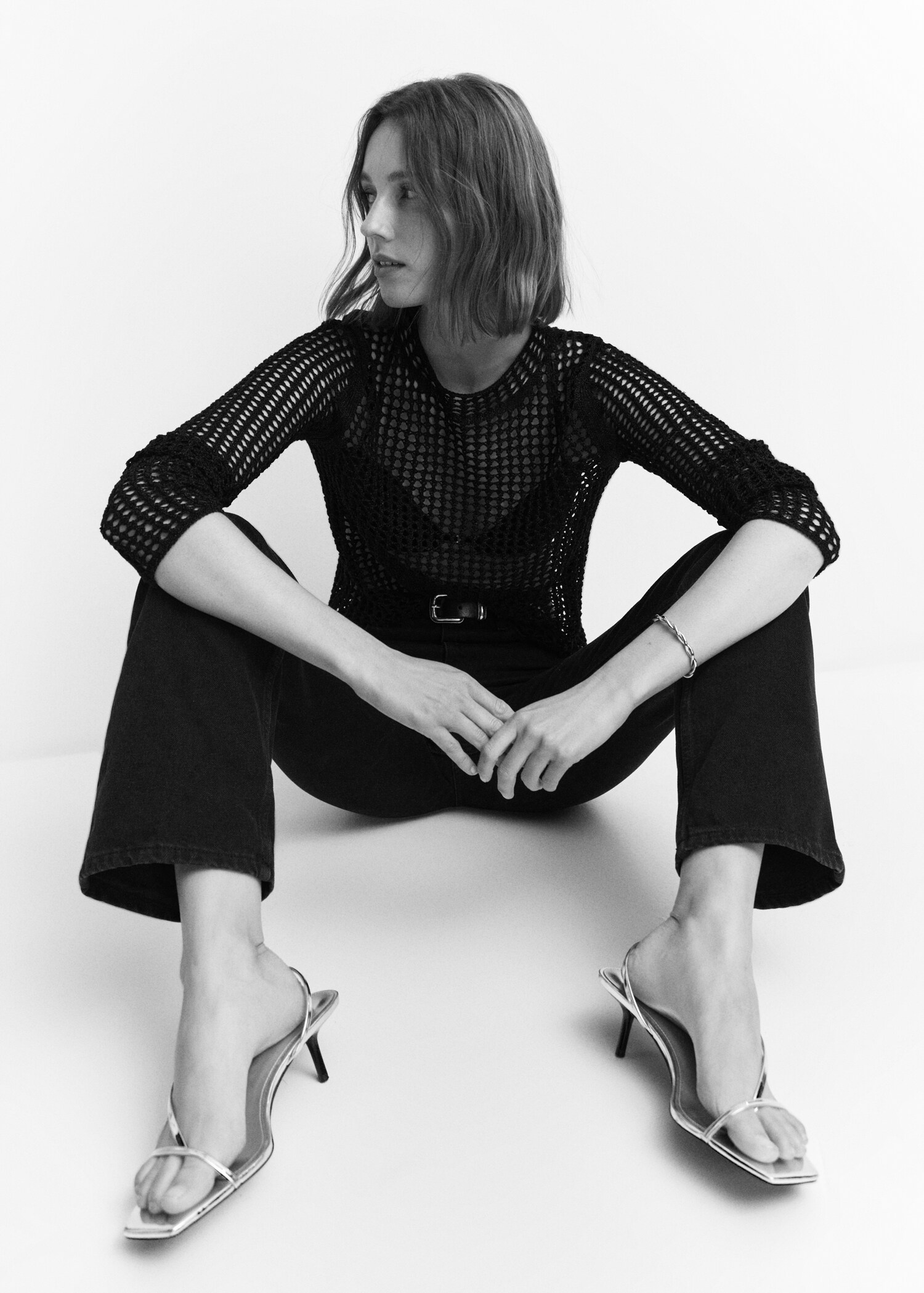 Openwork lurex sweater - Details of the article 2
