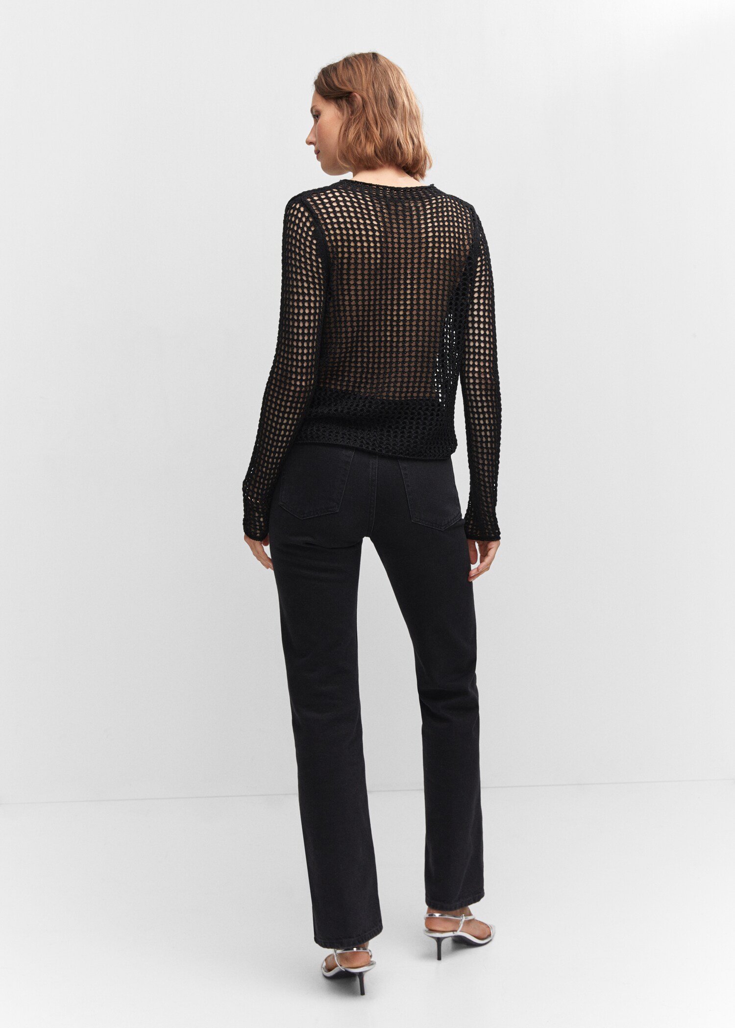 Openwork lurex sweater - Reverse of the article