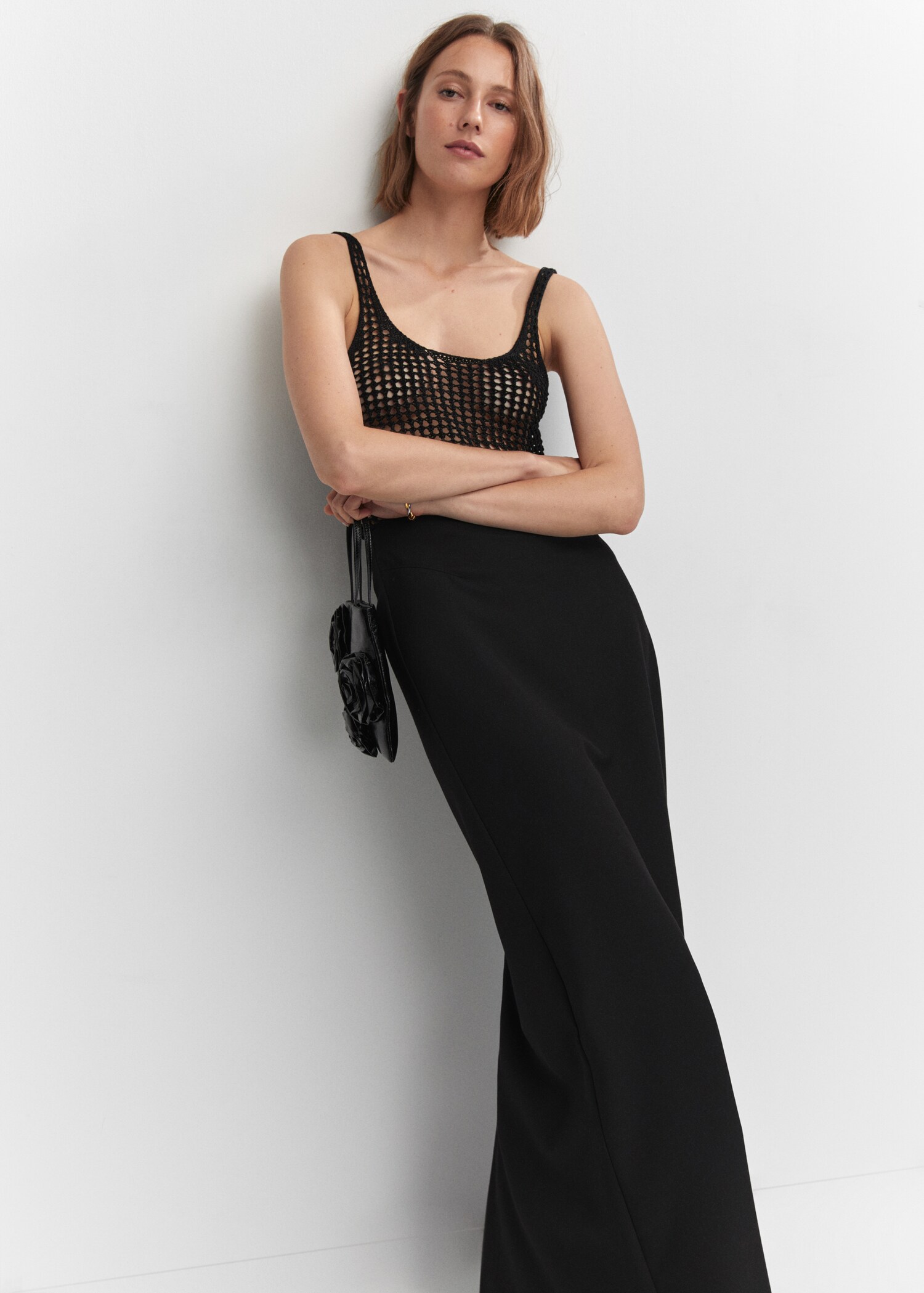 Openwork knitted lurex top - Детальніше про товар 2