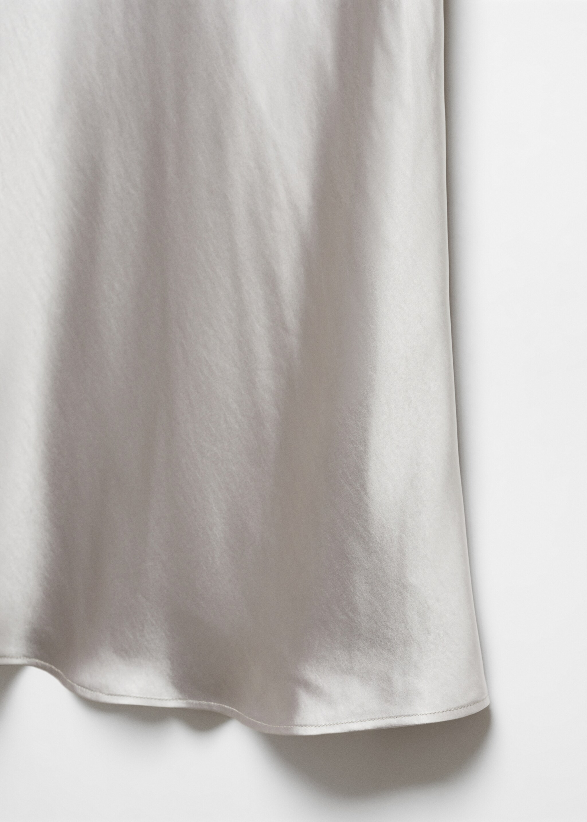 Midi satin skirt - Details of the article 8, Grey. Ref: 57030409-00.