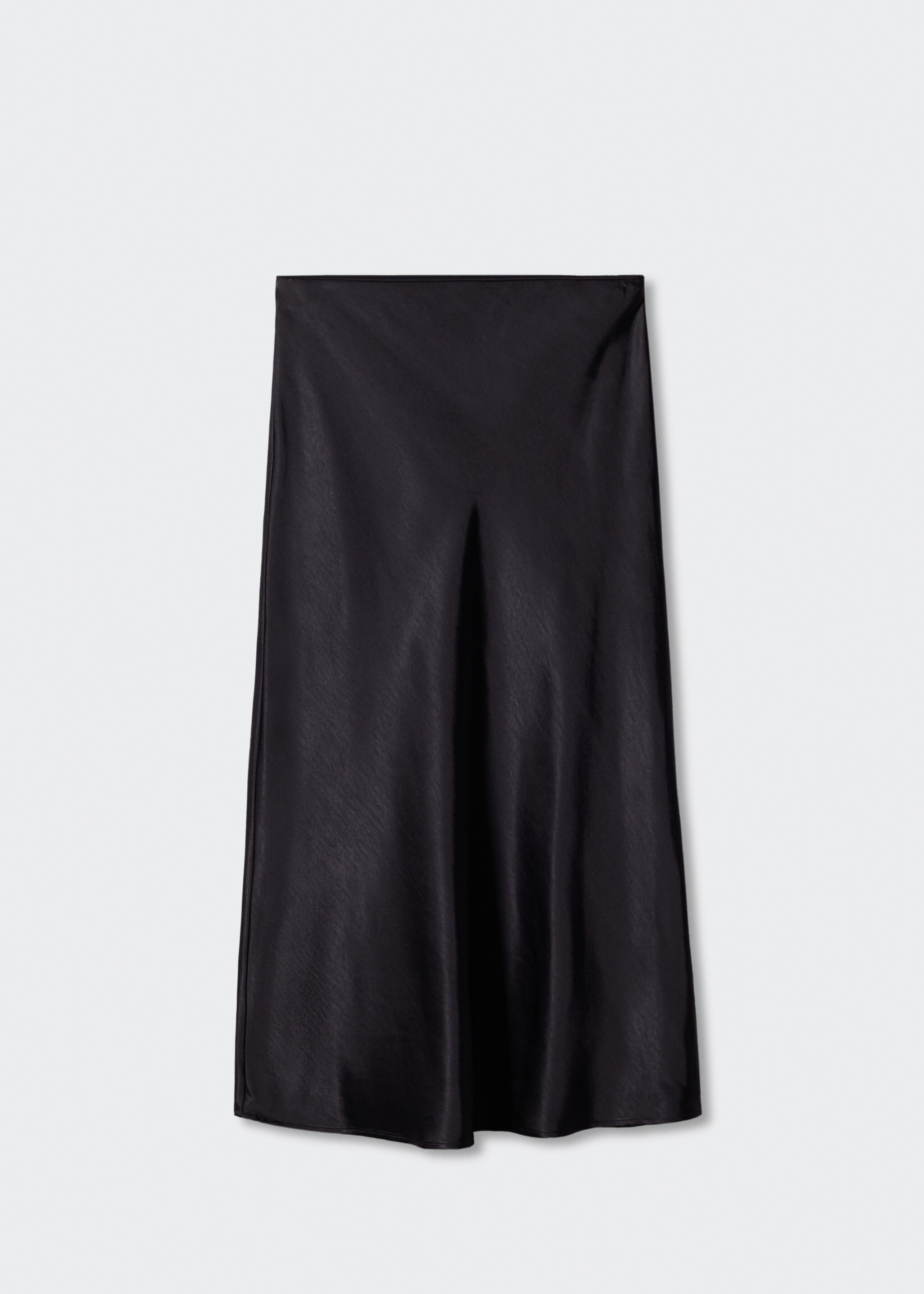 Midi satin skirt - Article without model, Black. Ref: 57030409-00.