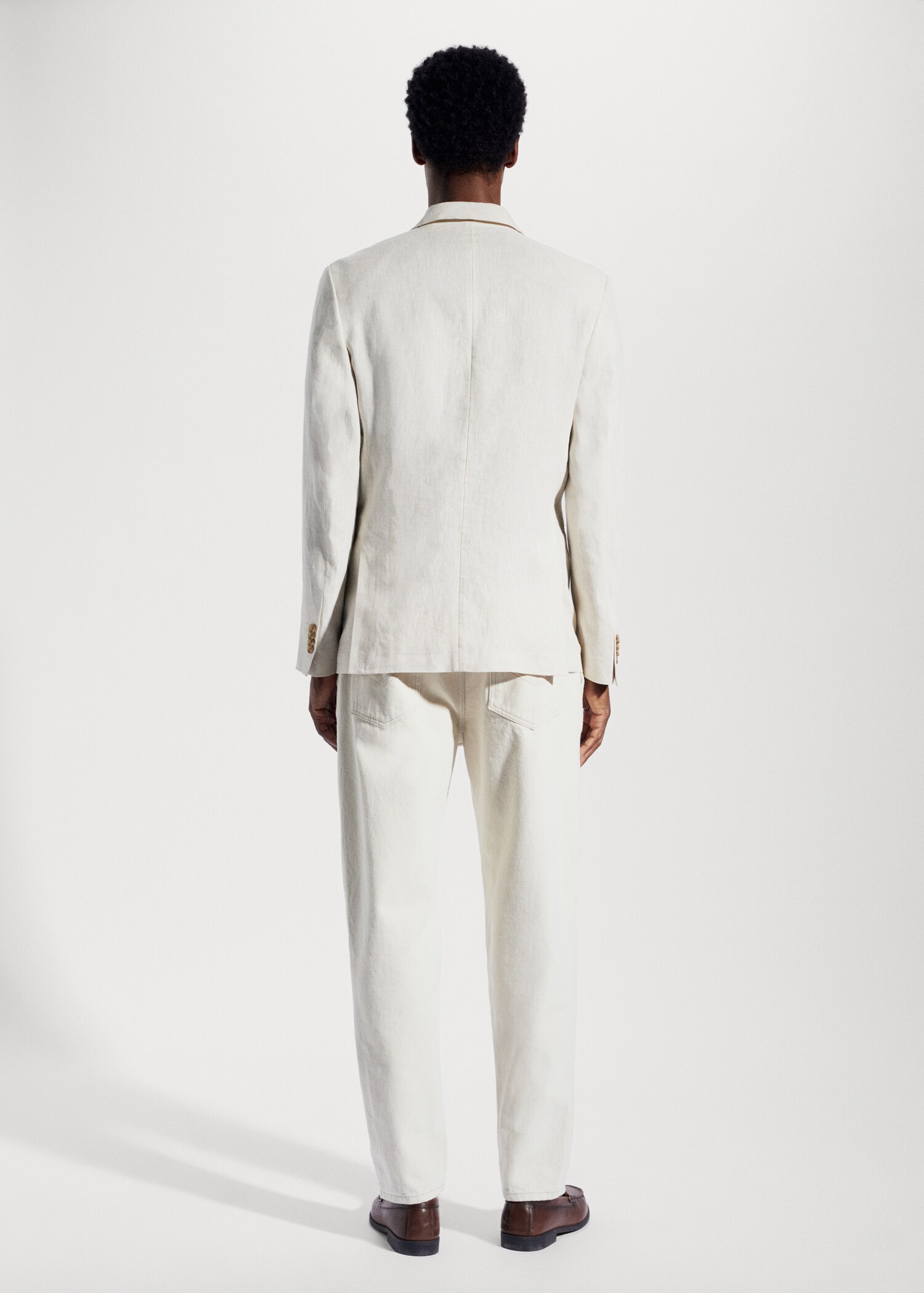 Veste slim fit 100 % lin - Verso de l’article