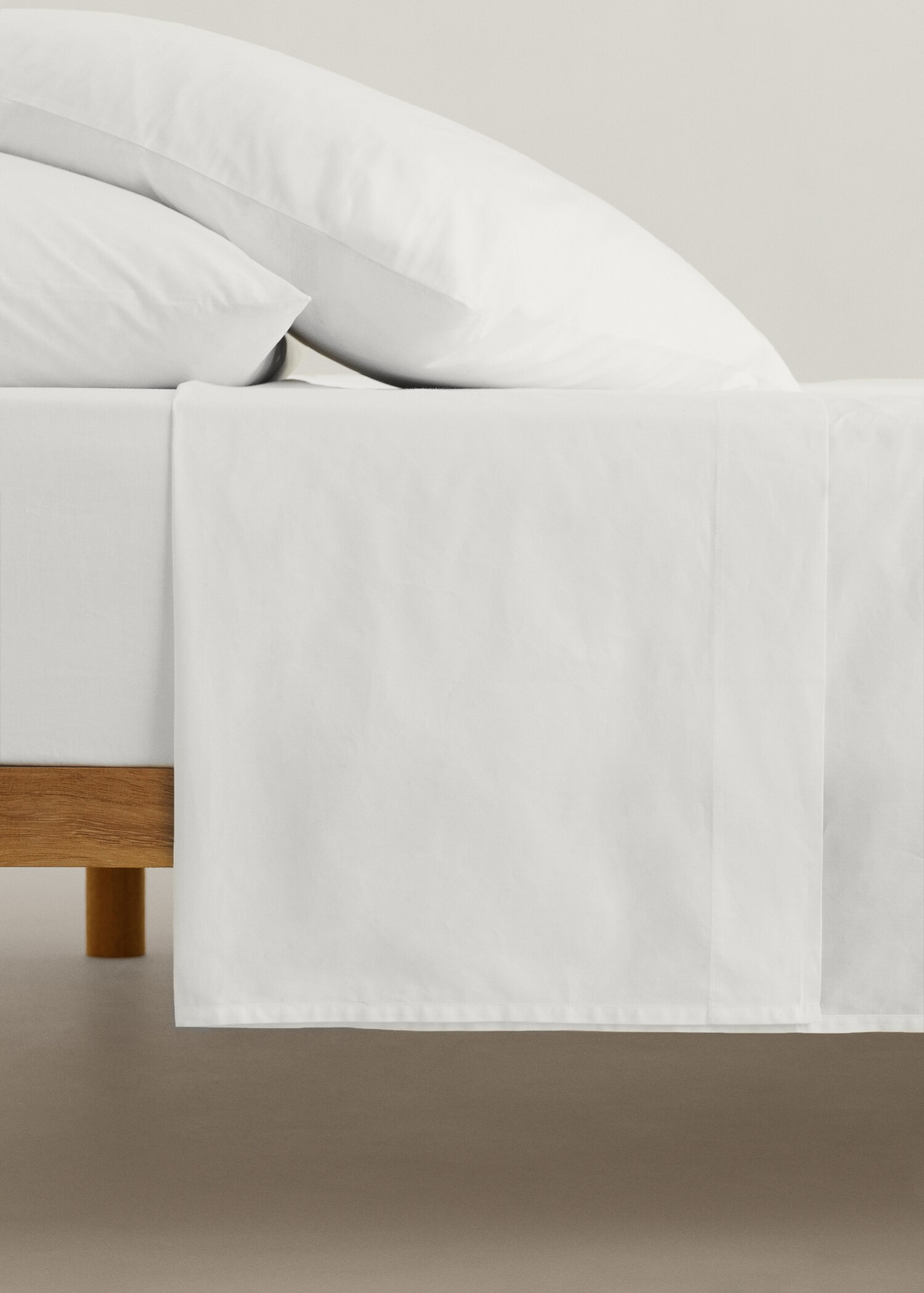 Drap percale de coton (300 fils) 270x280 cm - Plan moyen
