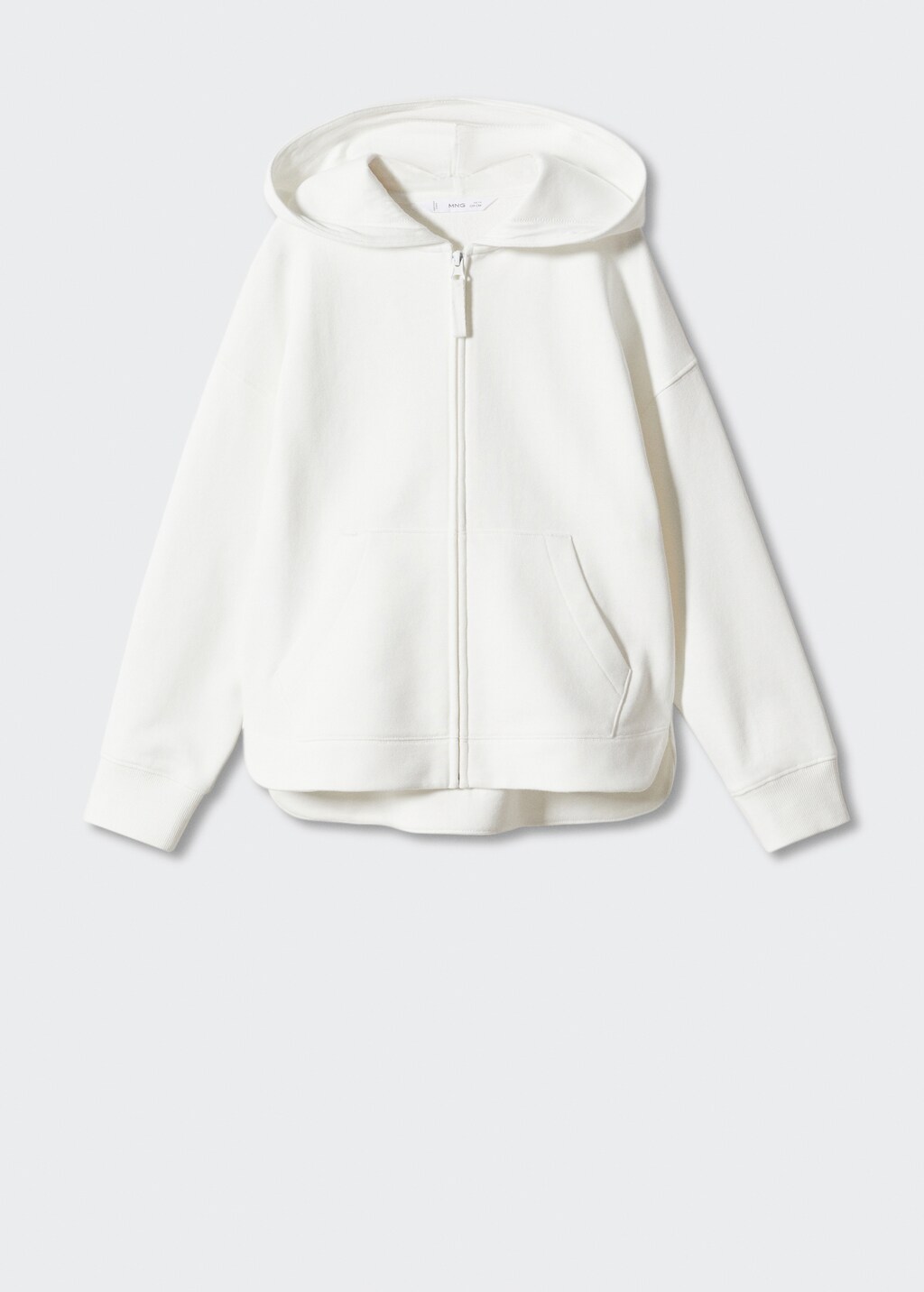 Zara white zip up hoodie hotsell