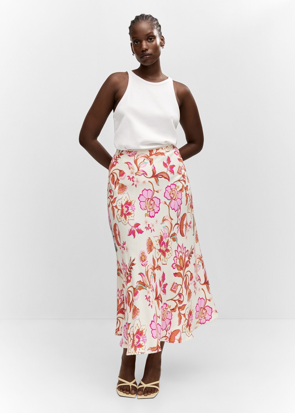 Jupe longue fleurie mango hotsell