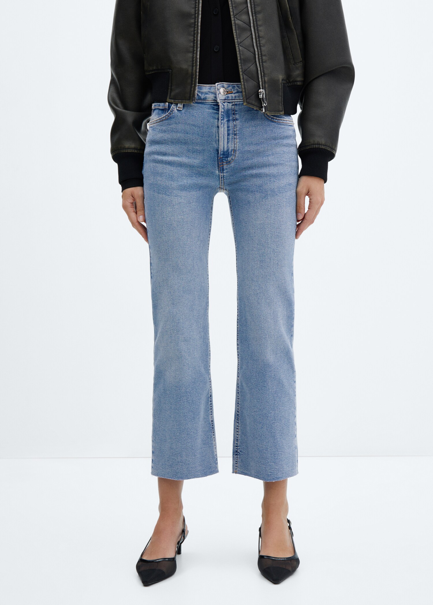 Jeans Sienna flare crop - Plano medio