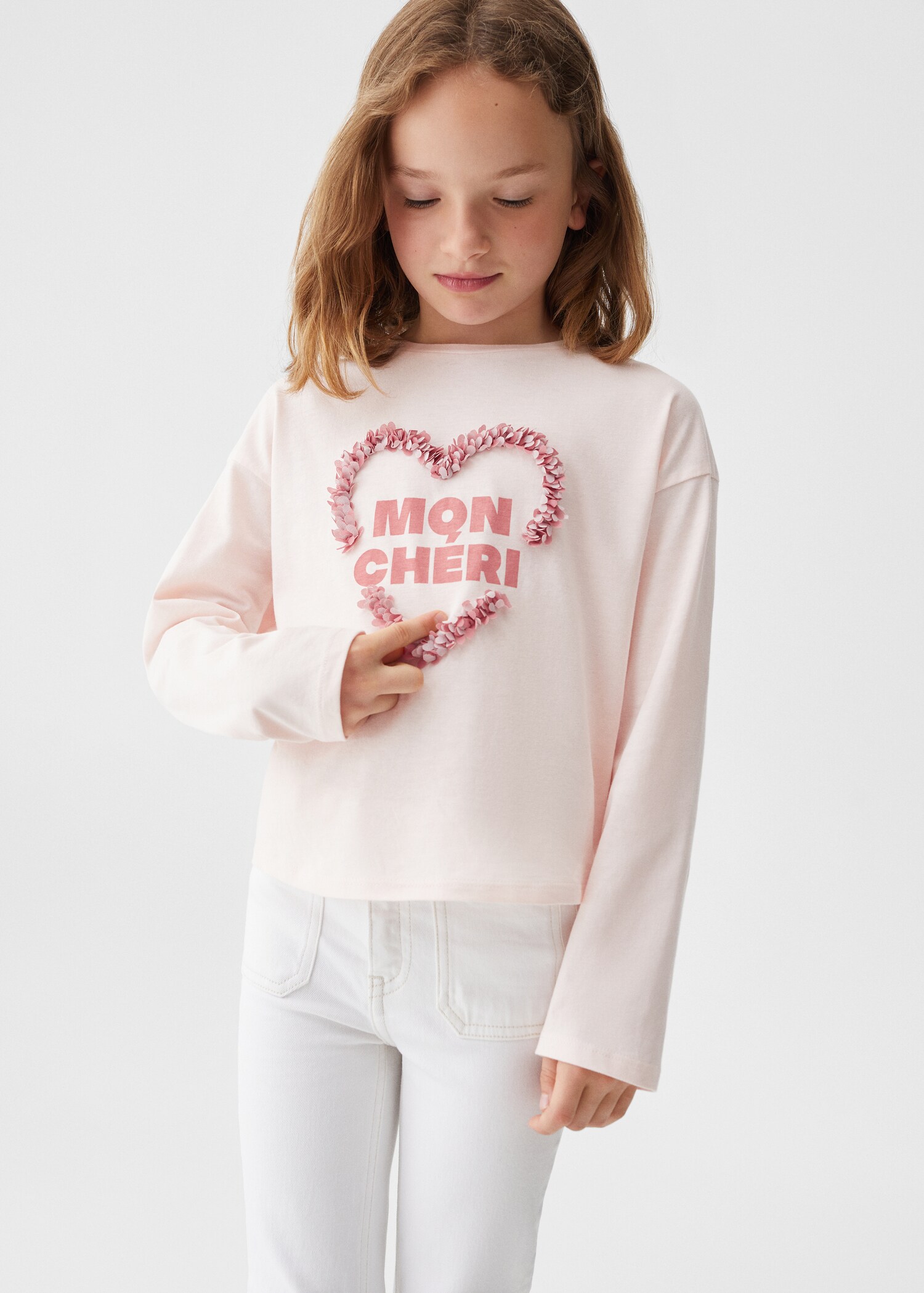 Mönstrad långärmad t-shirt - Bild av mittparti