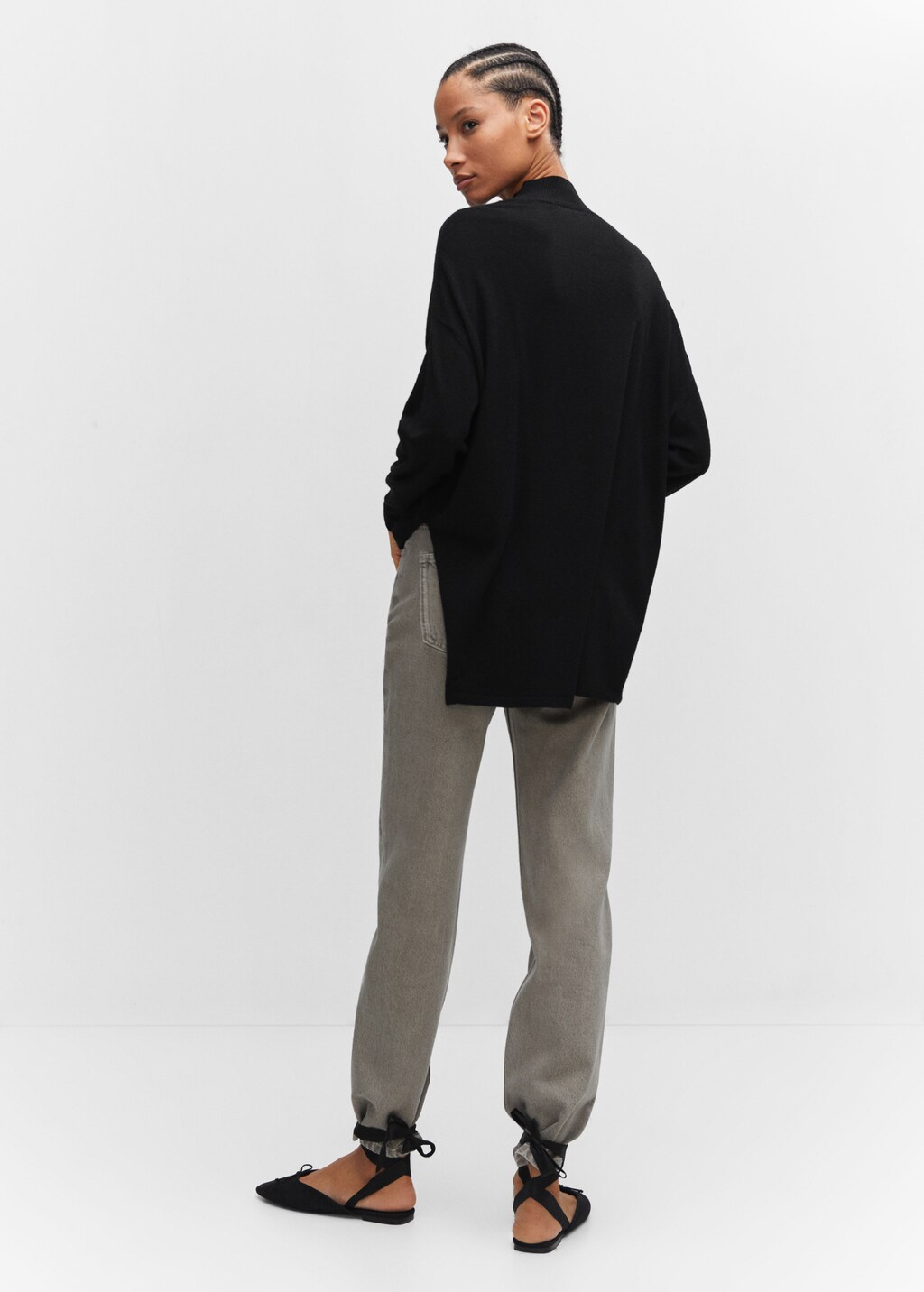 Pull over oversize col montant