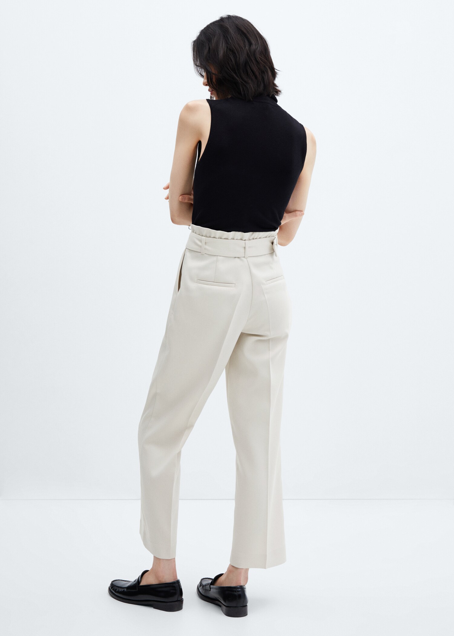 Pantalon paperbag ceinture - Verso de l’article