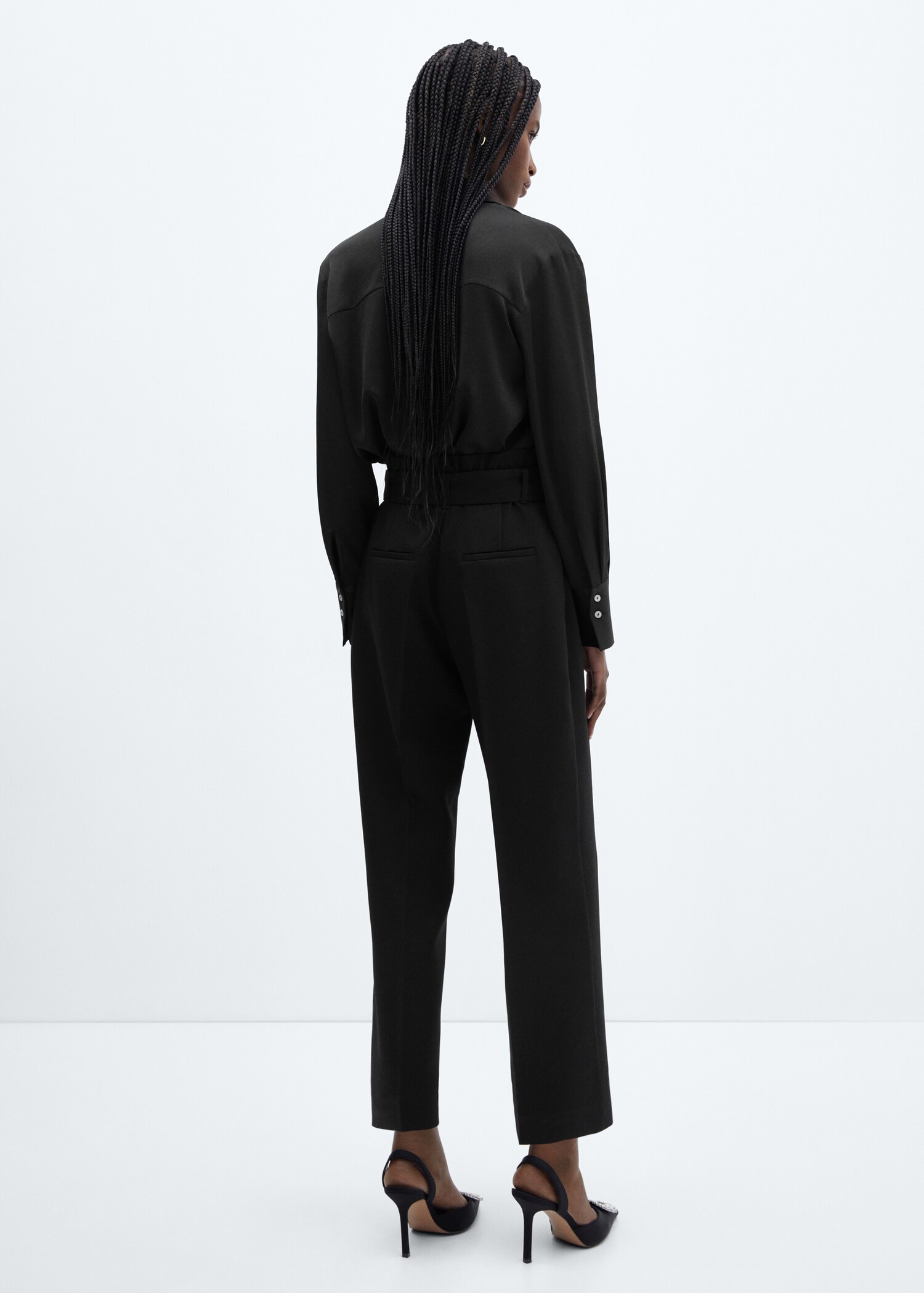 Pantalon paperbag ceinture - Verso de l’article