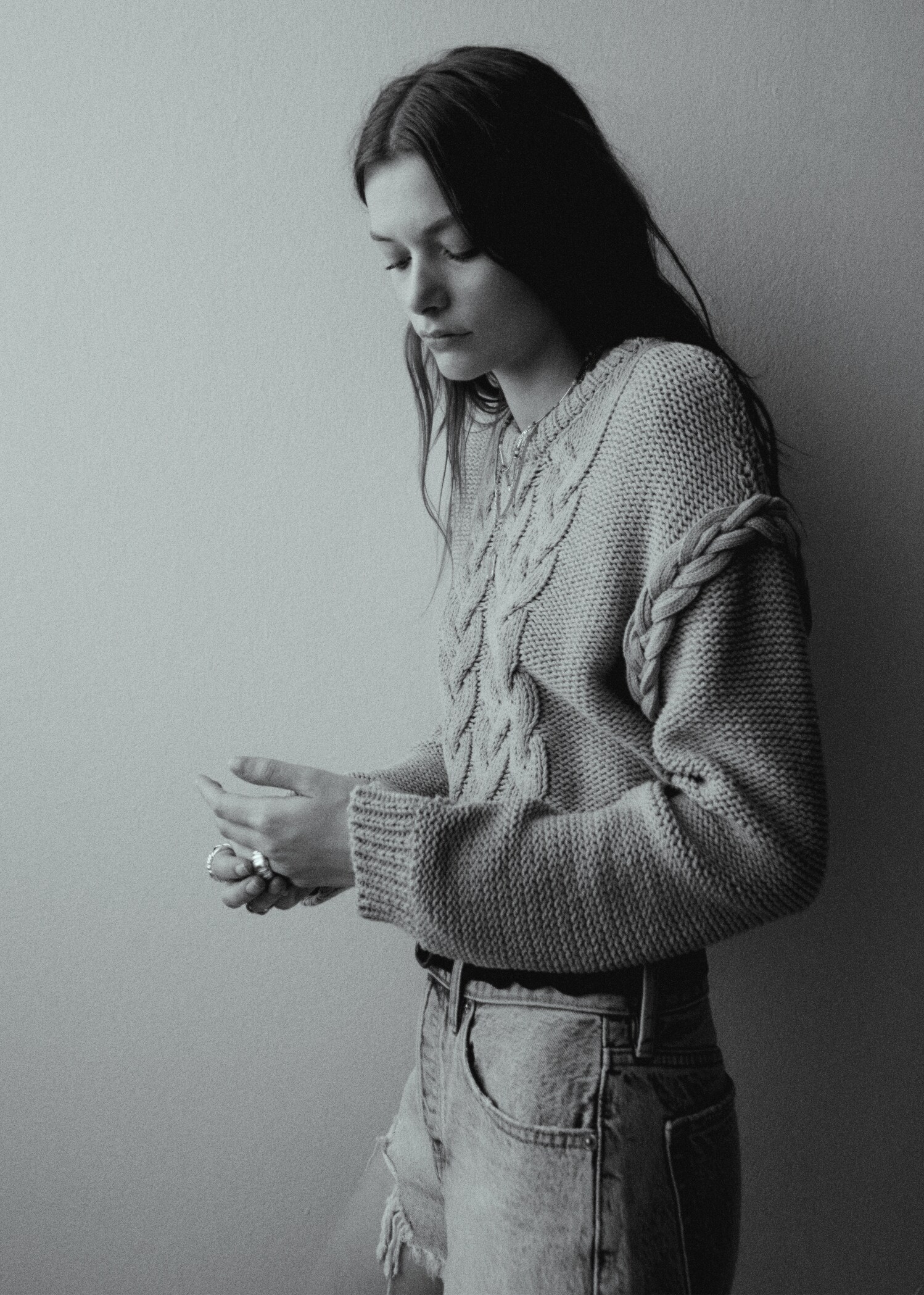 Knitted braided sweater - Details of the article 5