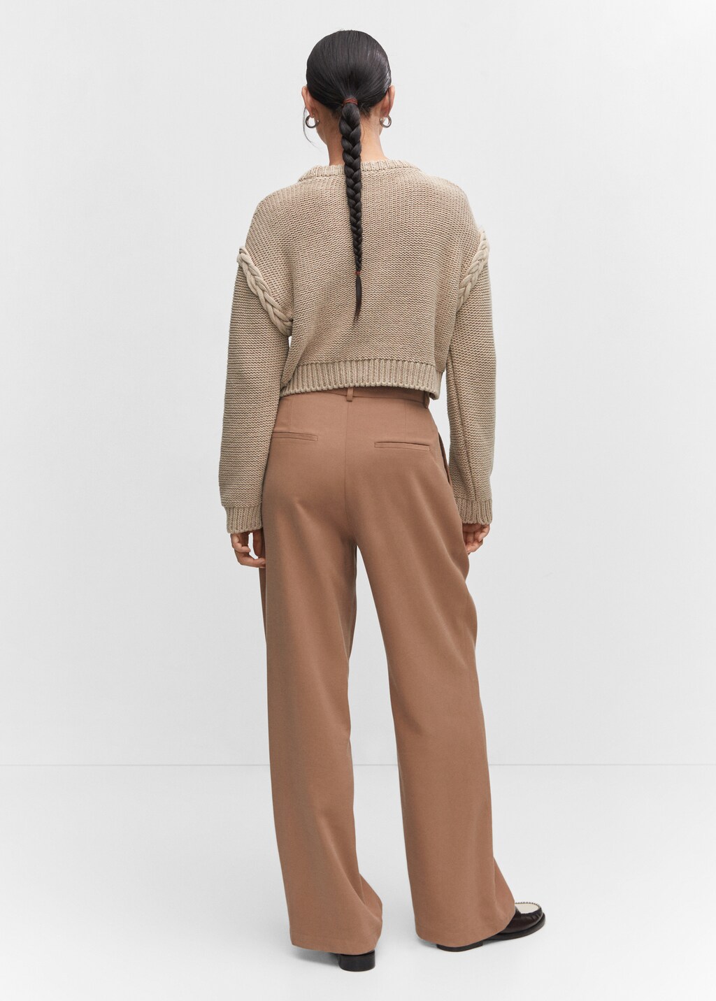 Pull over maille tressée mango hotsell