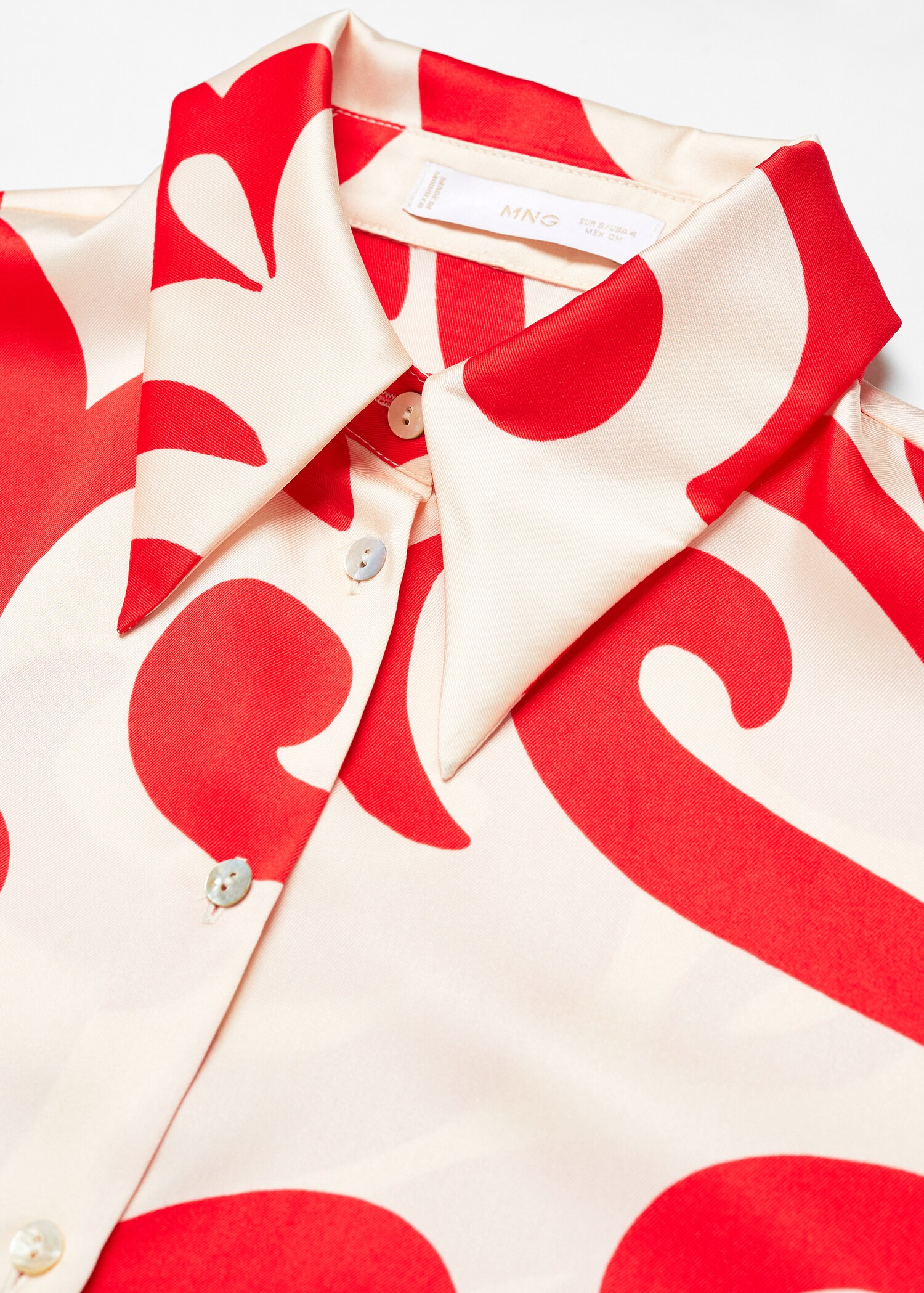 Camisa satinada estampada - Detalle del artículo 8