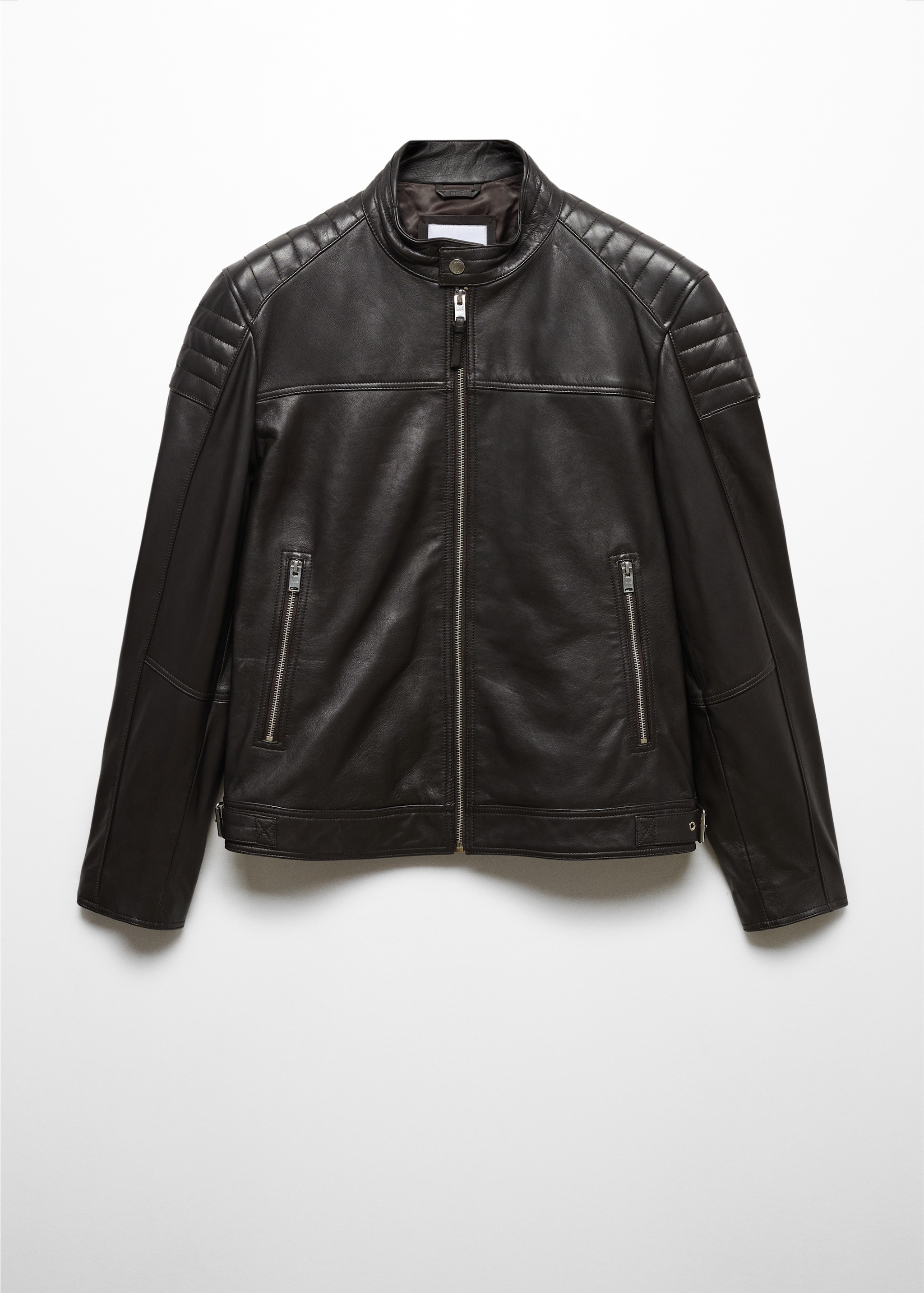 Bear Veste Cuir Pull And Bear Brown Leather Jacket Nappa Leather