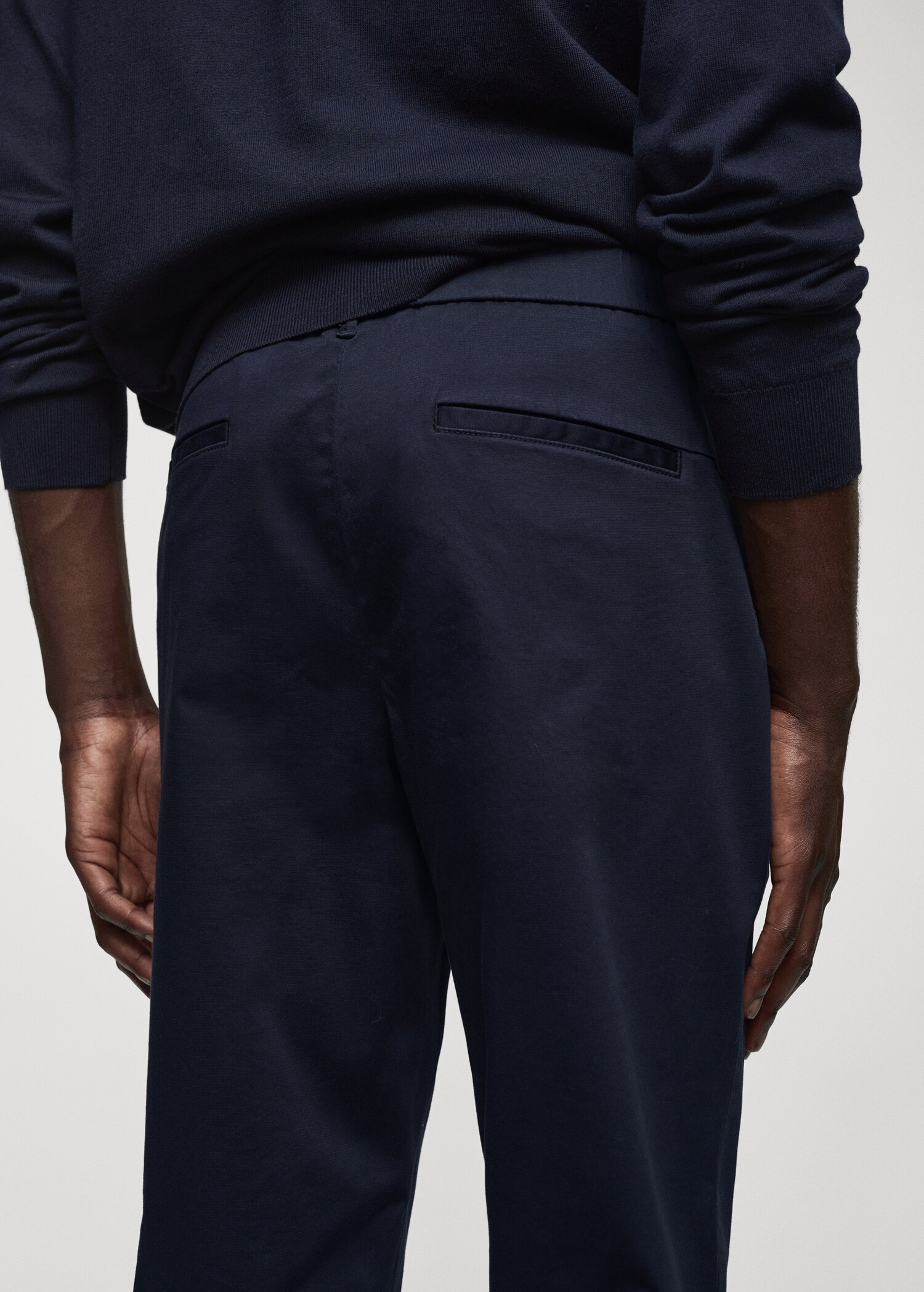 Эластичные брюки slim fit из хлопка - Деталь изделия 6