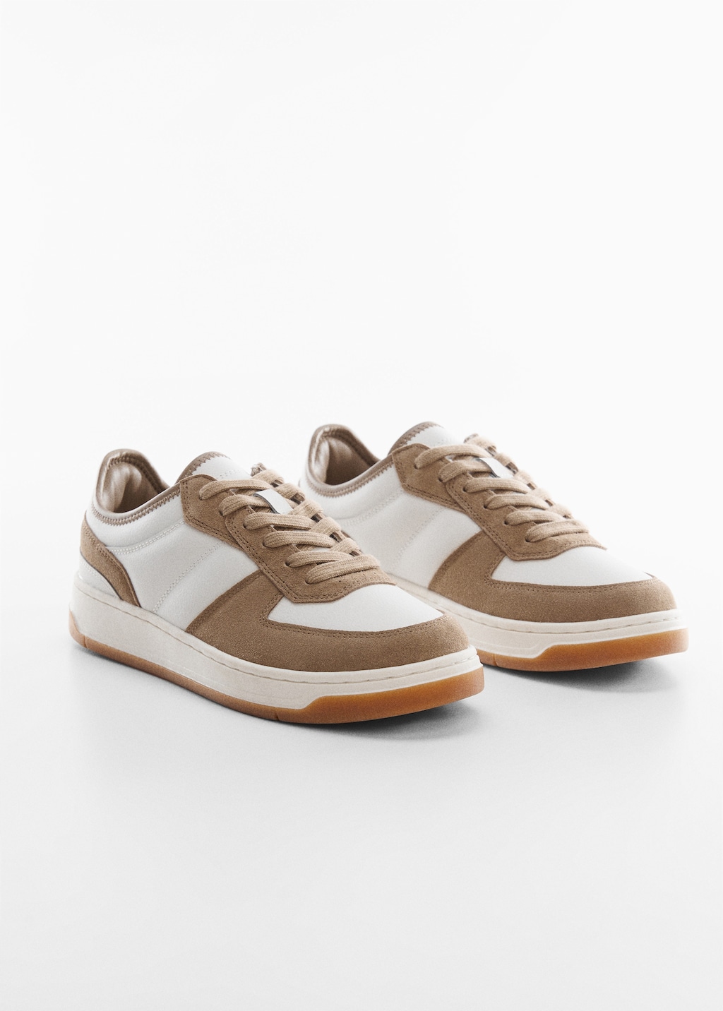 Combined leather trainers Men MANGO Niger