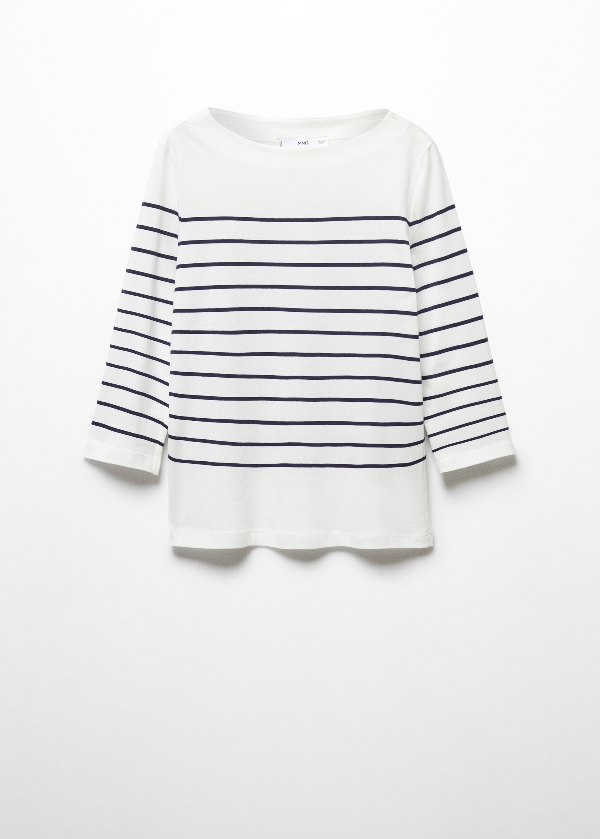 T-shirt rayures col bateau - Article without model