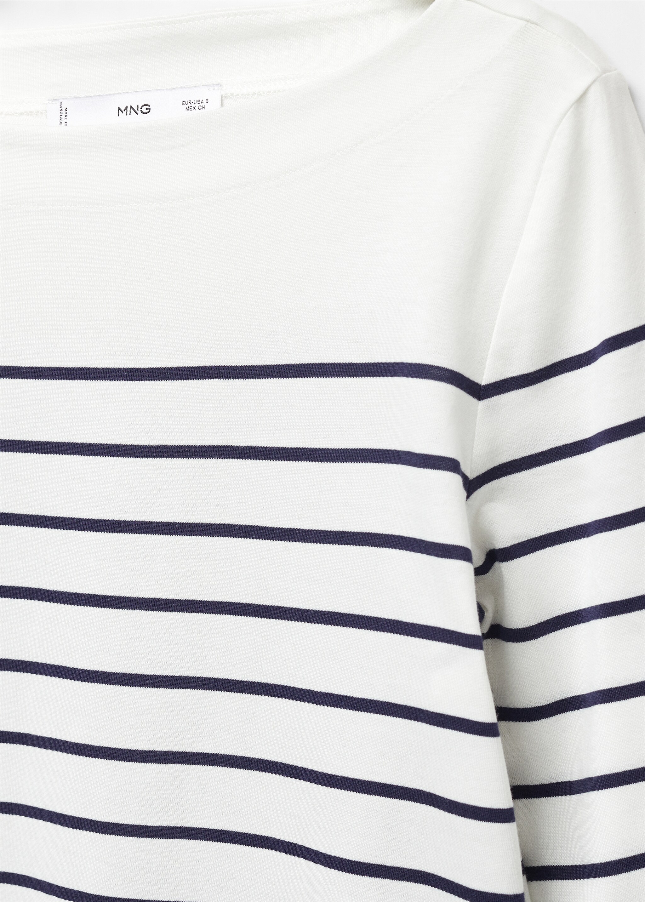 T-shirt rayures col bateau - Details of the article 8