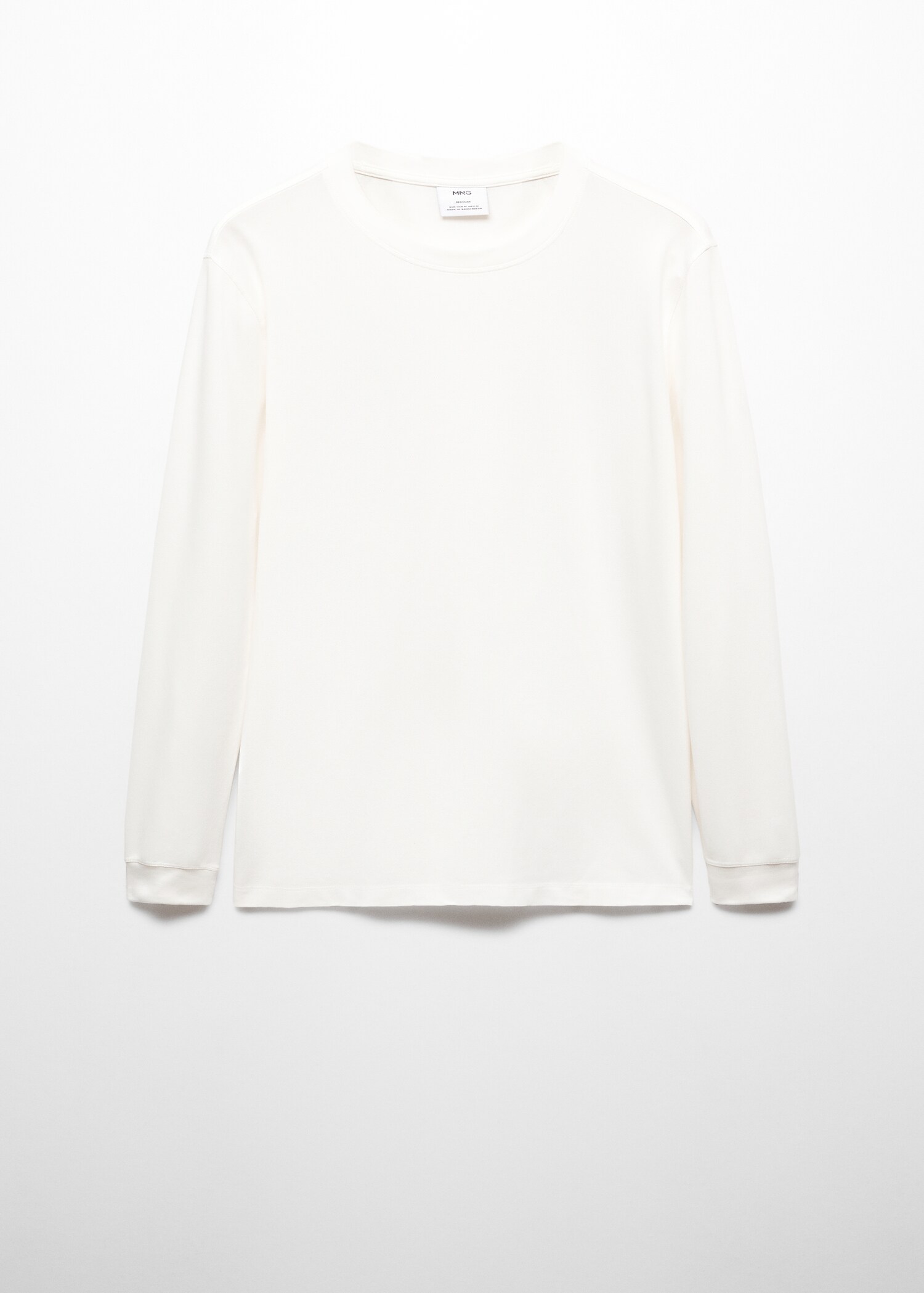T-shirt piqué de coton manches longues  - Article sans modèle