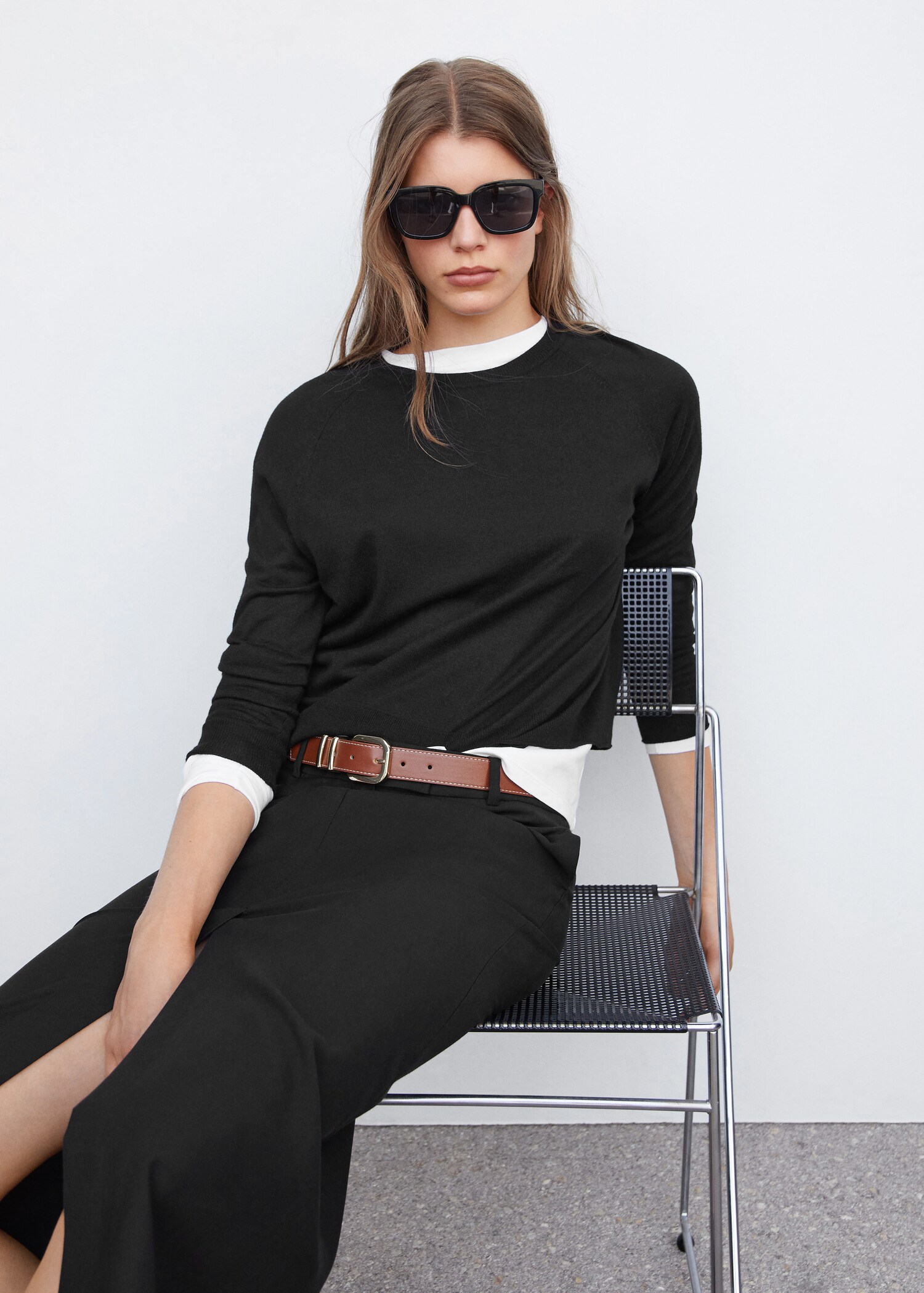 Pullover maglia sottile collo stondato - Dettaglio dell'articolo 2