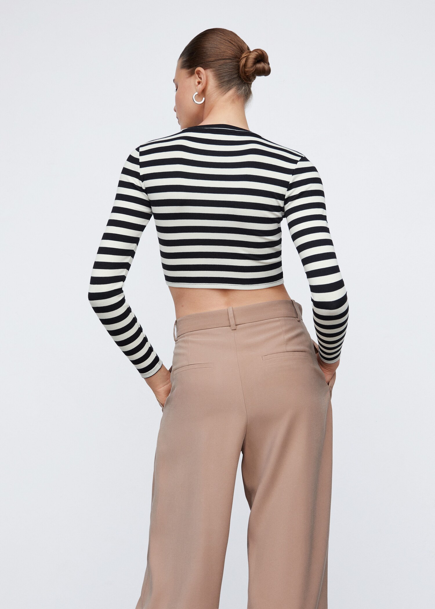Striped crop T-shirt - Reverse of the article